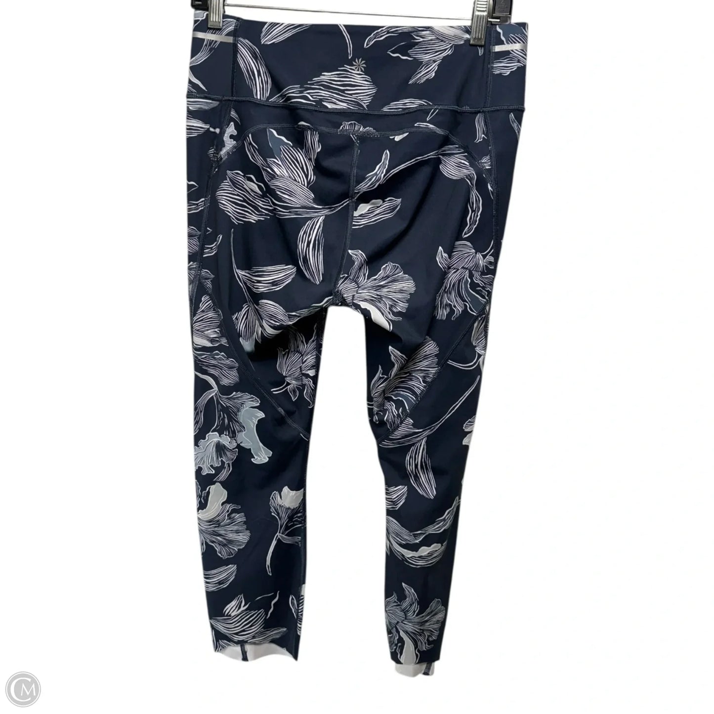 Athletic Leggings By Athleta In Blue & White, Size: M