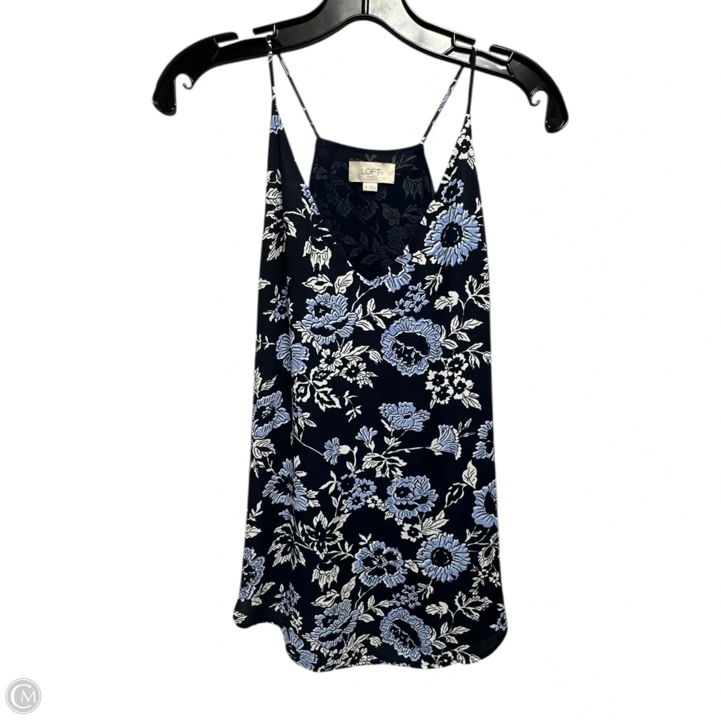 Top Sleeveless By Loft In Blue & White, Size: Xs