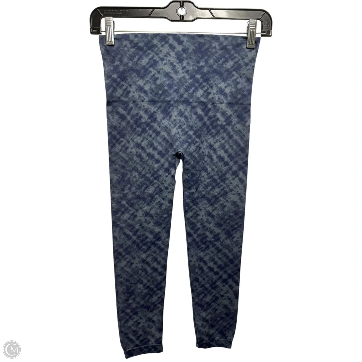 Athletic Leggings Capris By Spanx In Blue & Grey, Size: M