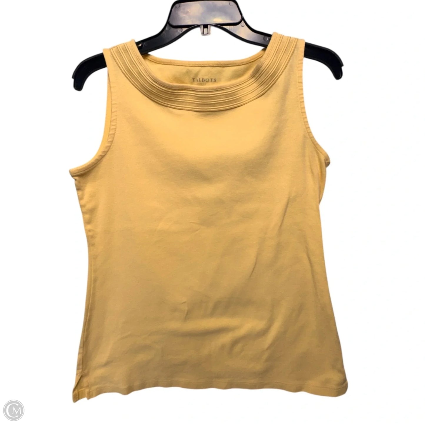Top Sleeveless By Talbots In Yellow, Size: M