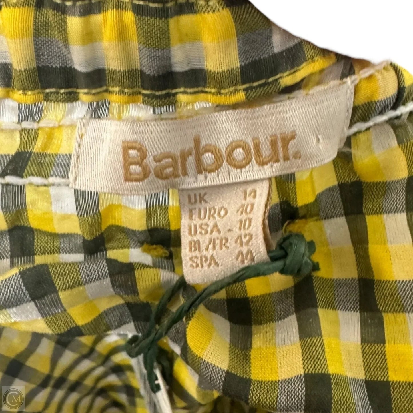 Top Sleeveless By Barbour In Plaid Pattern, Size: 10