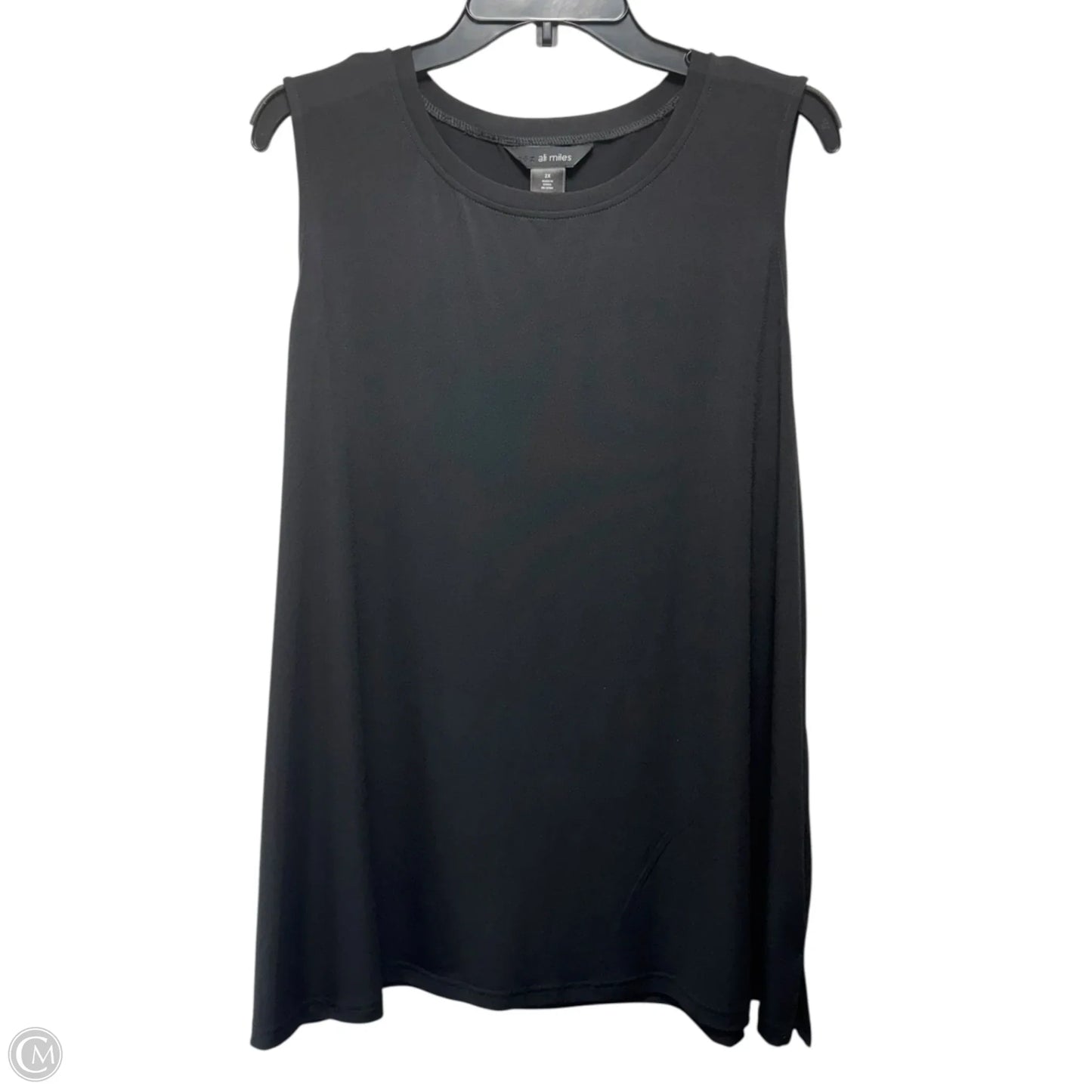 Top Sleeveless By Ali Miles In Black, Size: 2x
