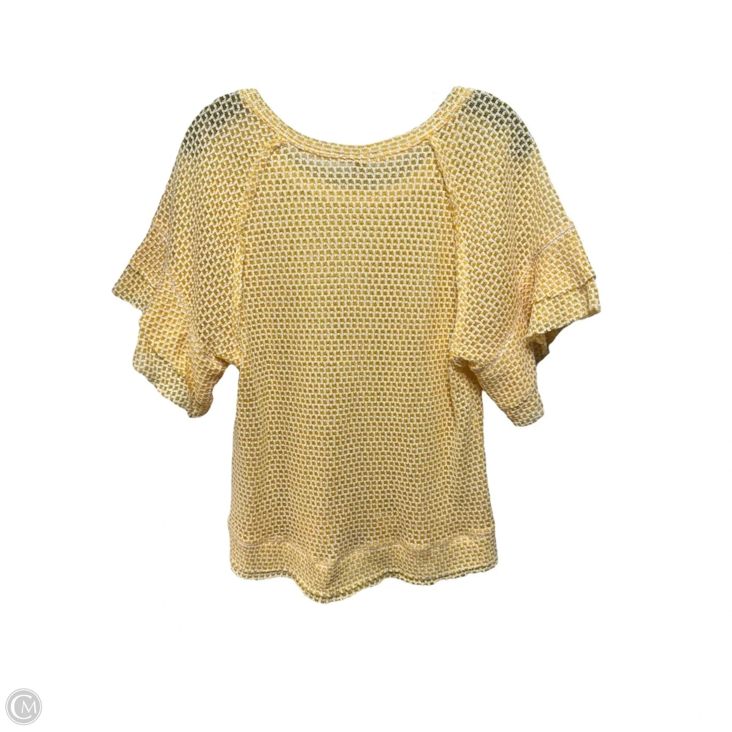 Top Short Sleeve By Remixmess In Yellow, Size: S
