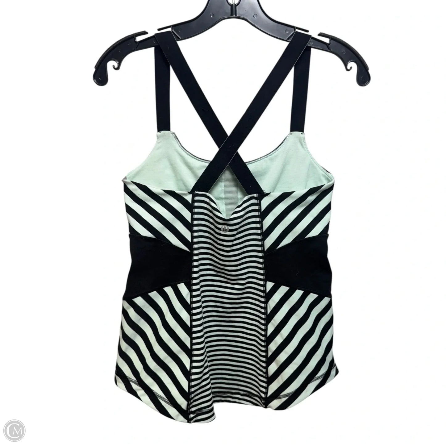 Work It Out Tank By Lululemon In Classic Stripe Mint Moment Black / Sea Stripe Mint Moment Black / Black, Size: 10