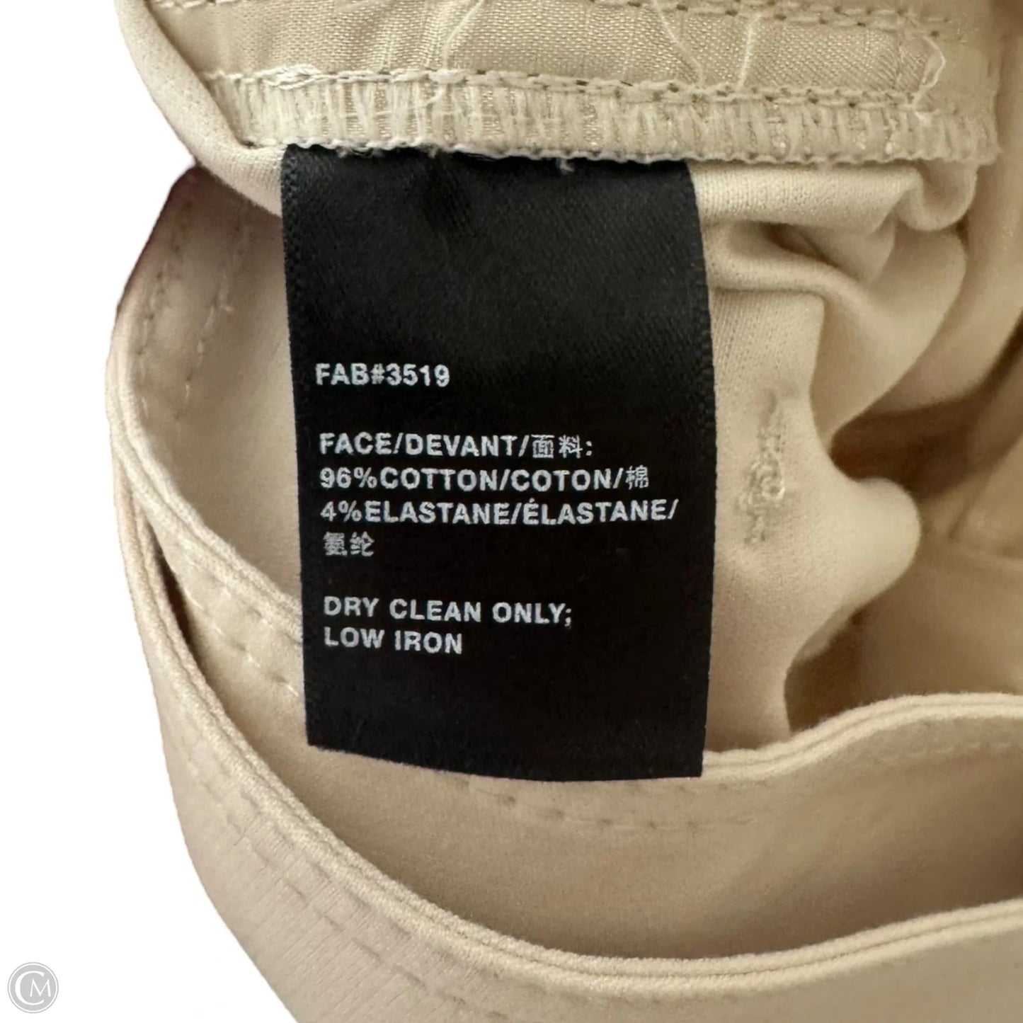 Tortoiseshell Belt Wide Leg Pants Designer By Lafayette 148 In Cream, Size: 14