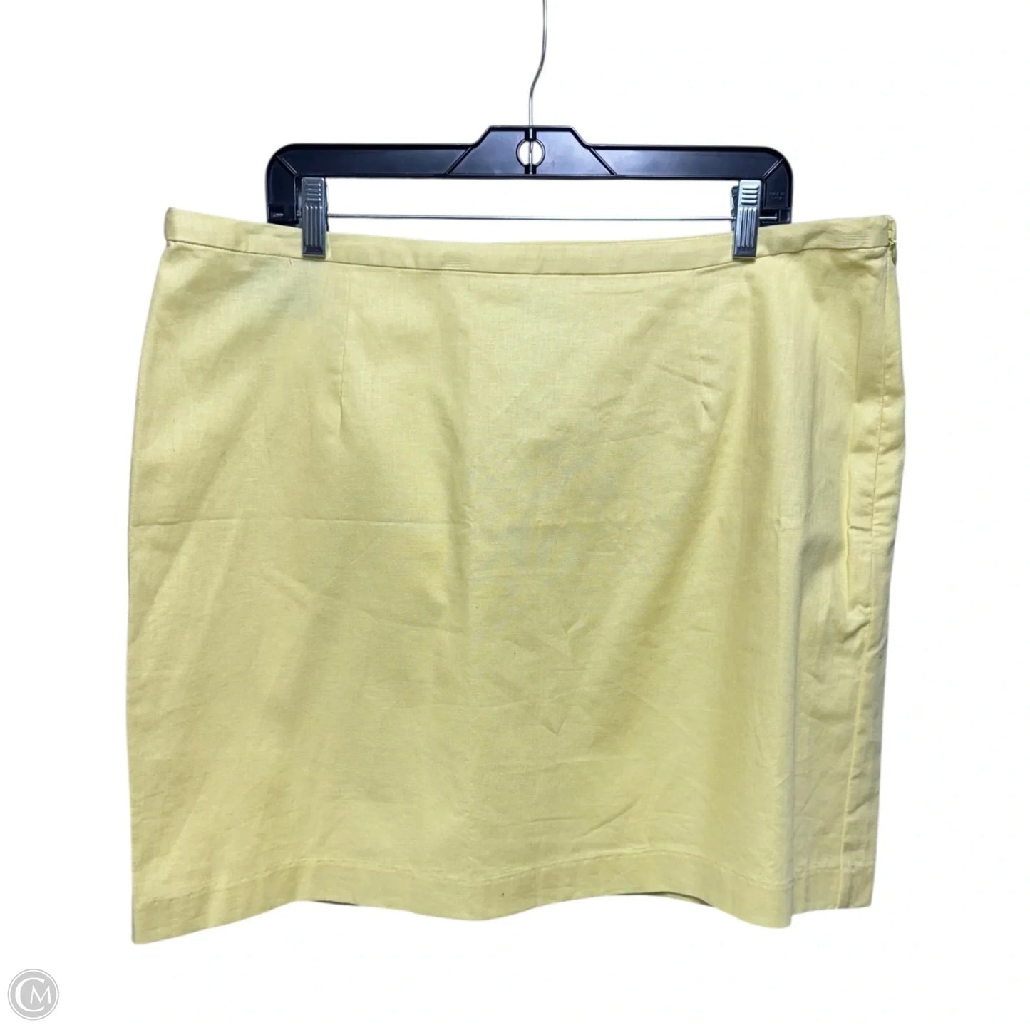 Linen Blend Skirt Mini & Short By Banana Republic In Yellow, Size: 18