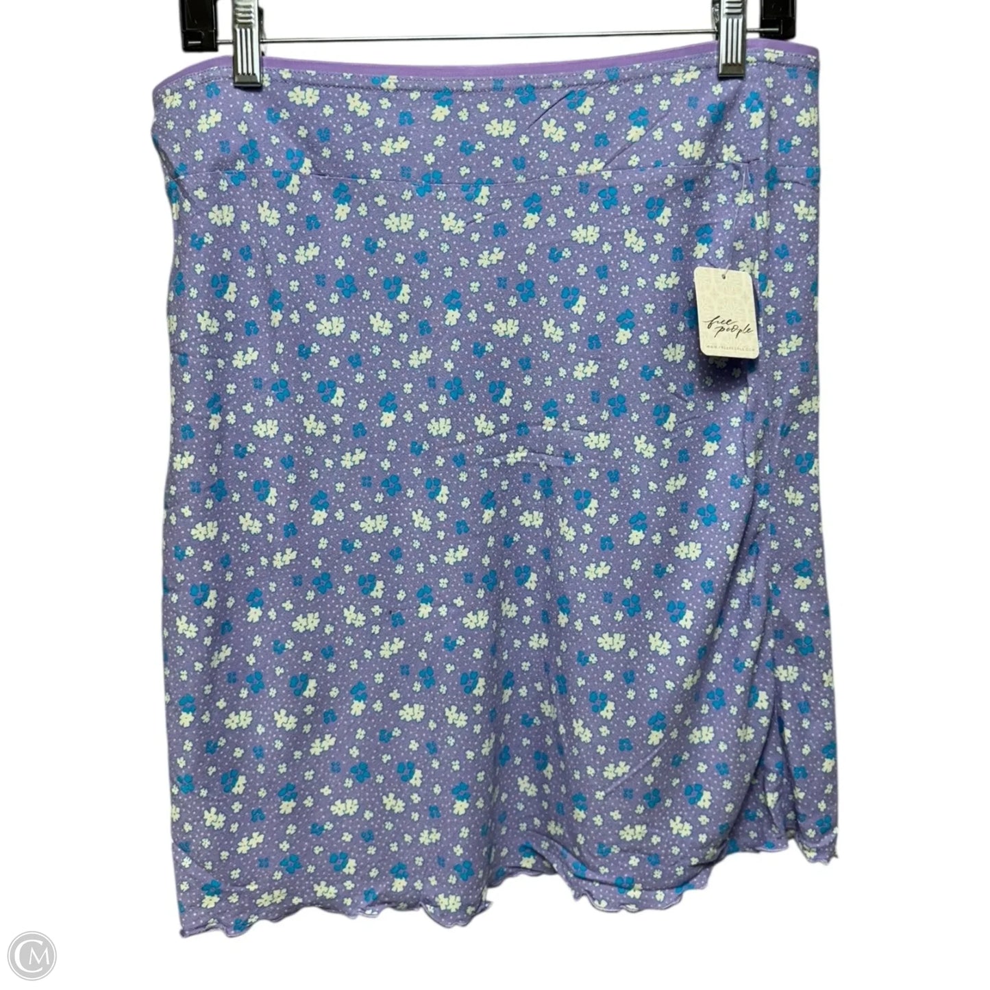 IRL Floral Mini Slip Skirt By Free People In Ice Combo, Size: 6