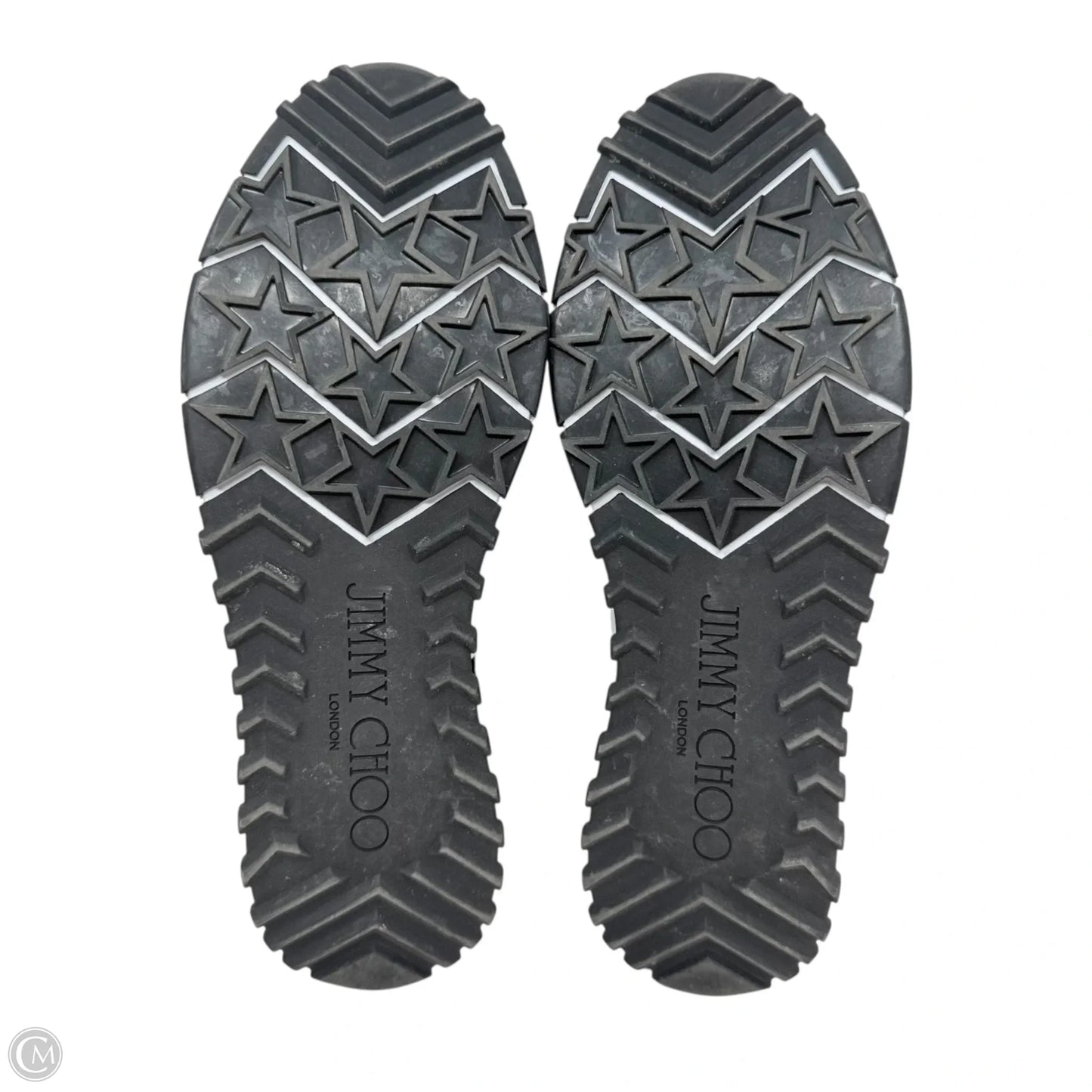 Oakland Suede Trainers Luxury Designer By Jimmy Choo In Black & White, Size: US 8/EU 38.5