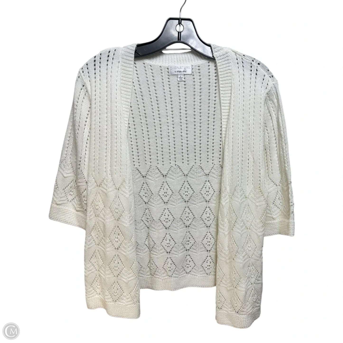 Sweater Cardigan By Robbie Bee In White, Size: L