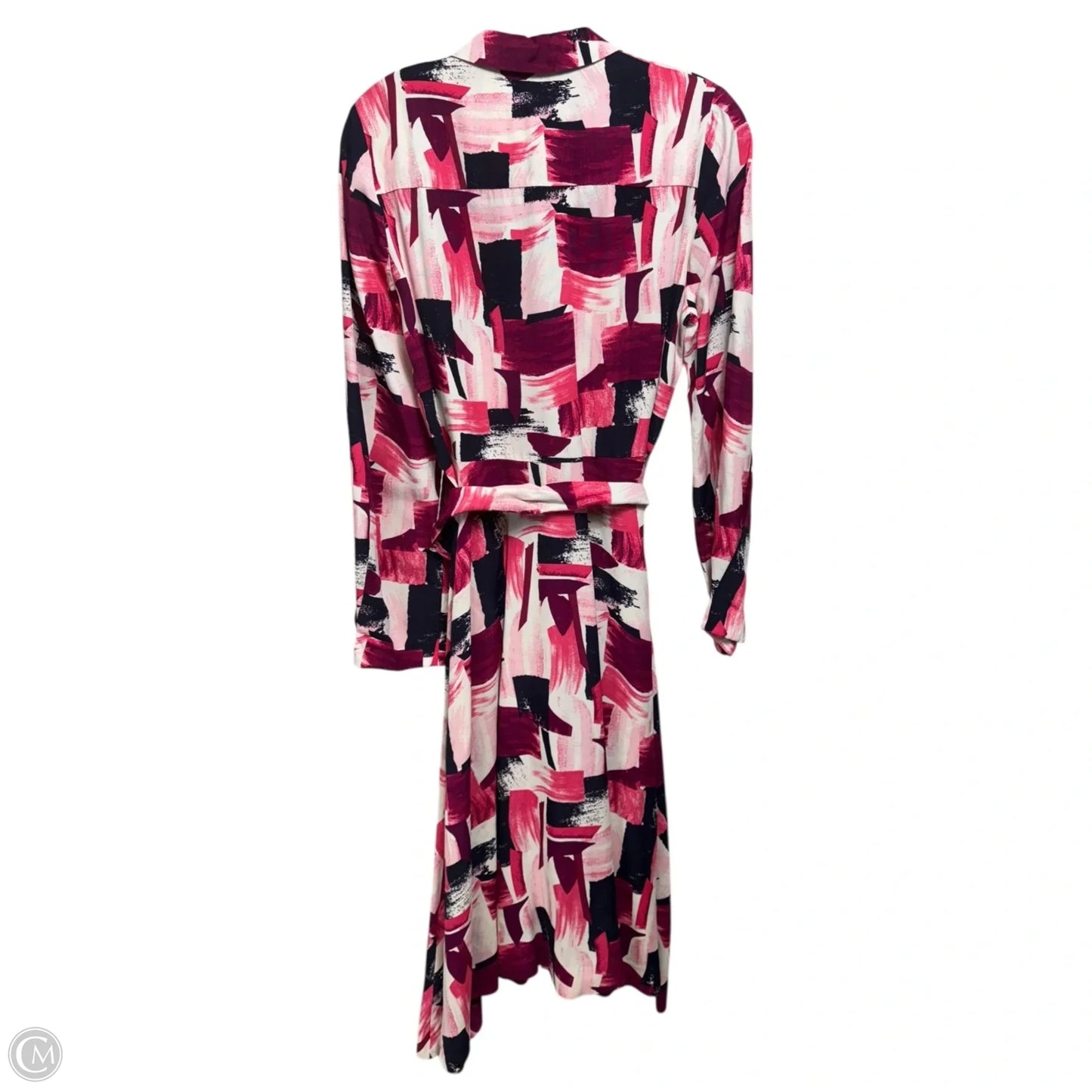 Printed Shirt Midi Dress By Autograph In Multi-colored, Size: 8