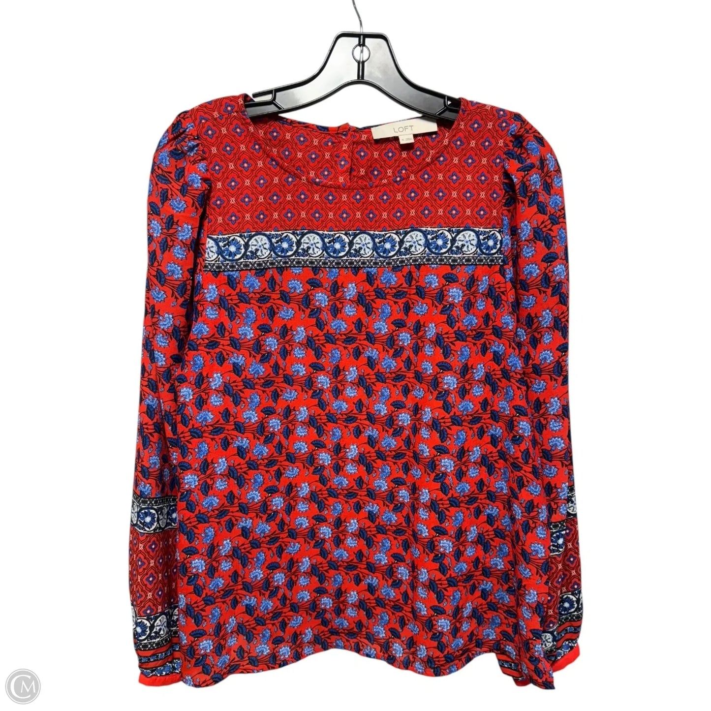 Top Long Sleeve By Loft In Multi-colored, Size: M