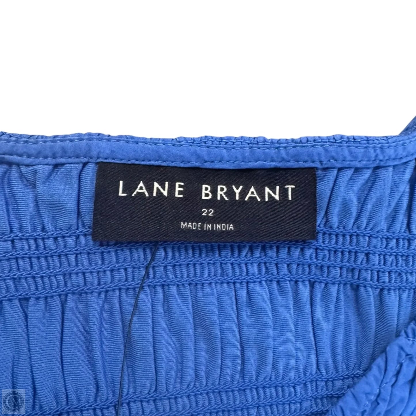 Smocked-Bodice Midi Dress By Lane Bryant In Blue, Size: 22