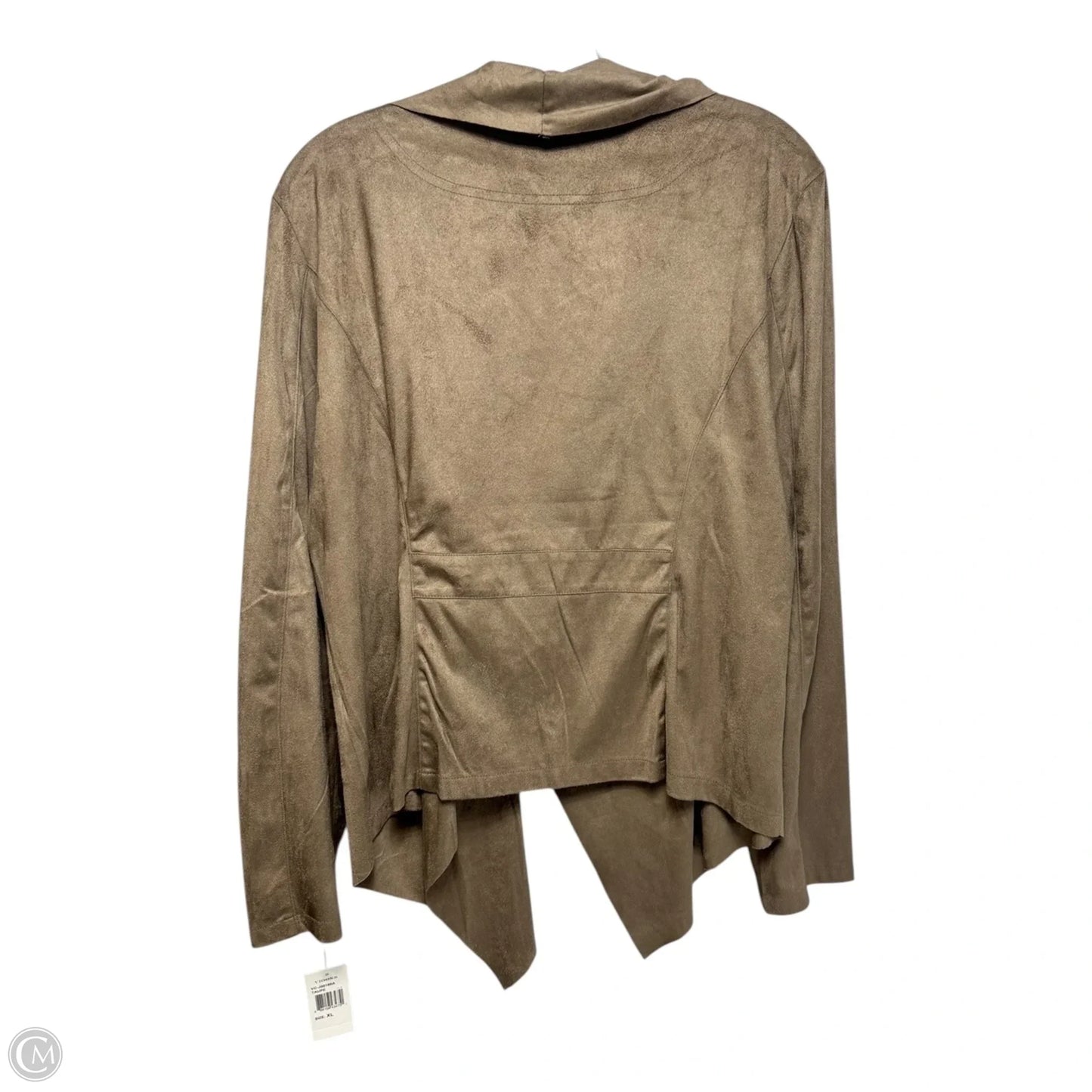 Faux Suede Jacket By Vigoss In Brown, Size: Xl