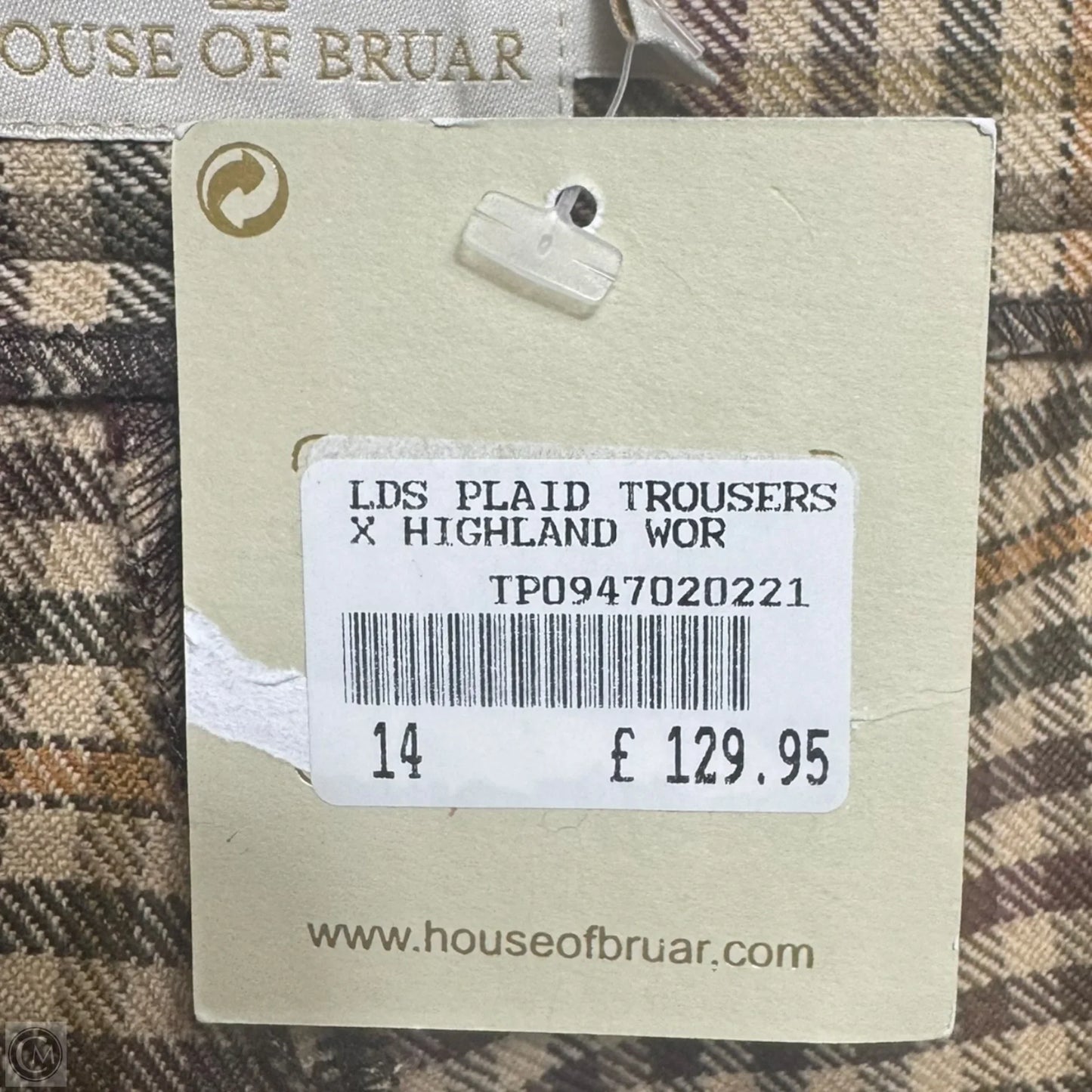 LDS Plaid Trousers x Highland By house of bruar In Plaid Pattern, Size: 14