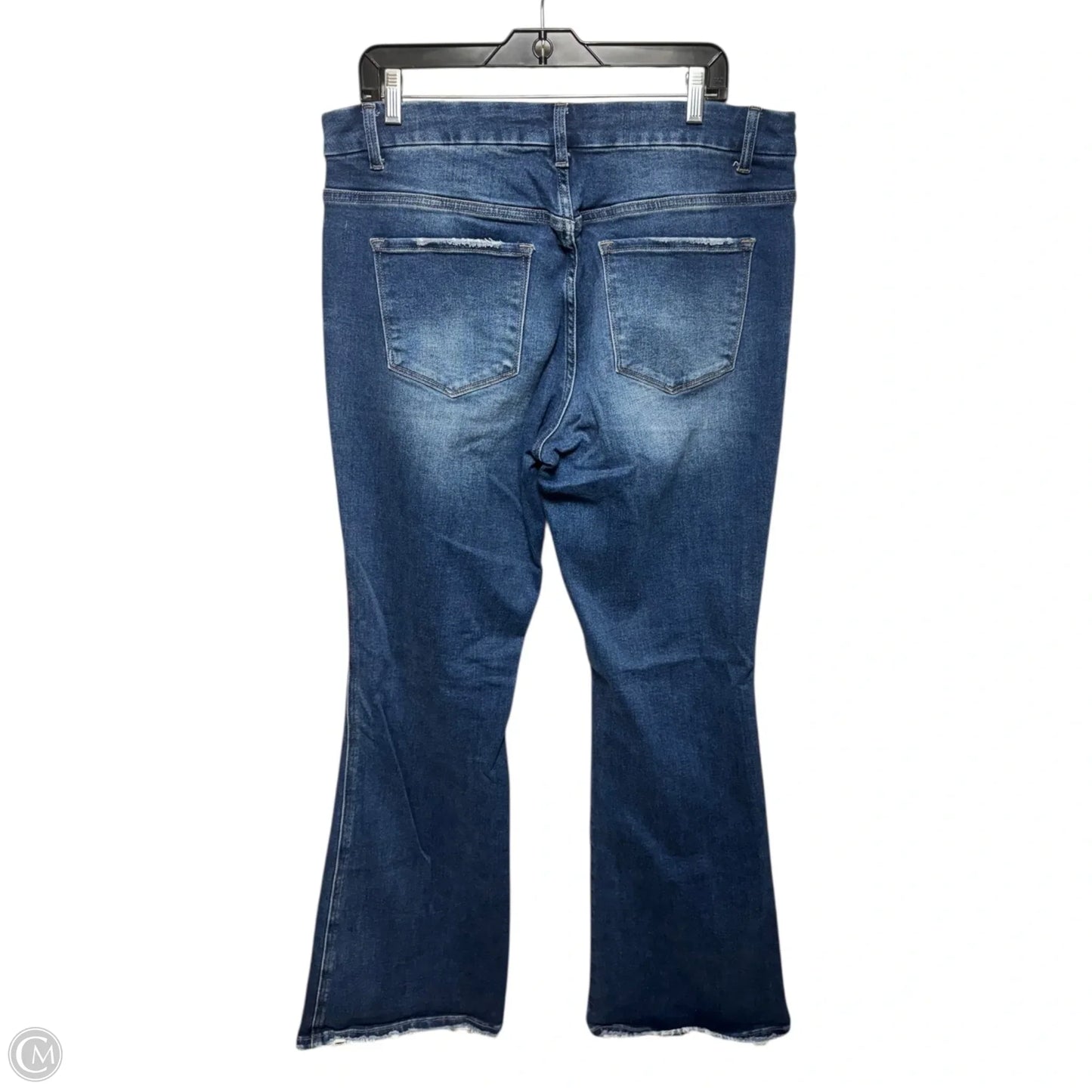 Jeans Flared By Vervet In Blue Denim, Size: 14