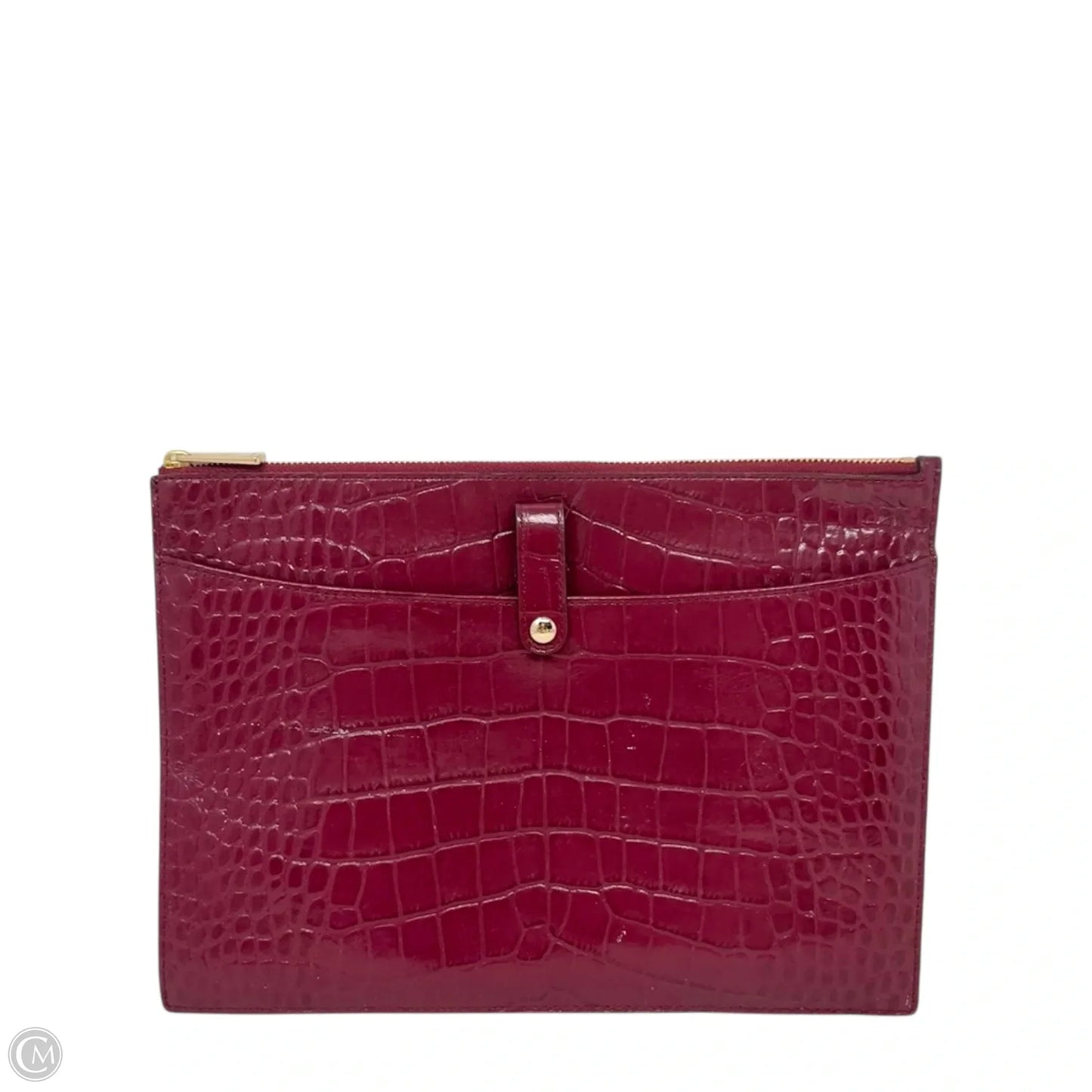 Legacy Croc Embossed Multi-case Envelope Clutch Designer By Coach, Size: Medium