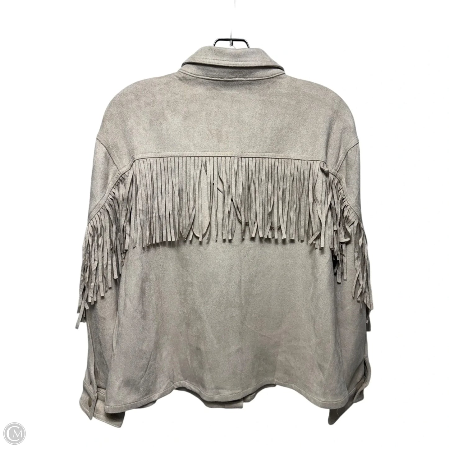 Fringe Jacket By Allie Rose In Cream, Size: S