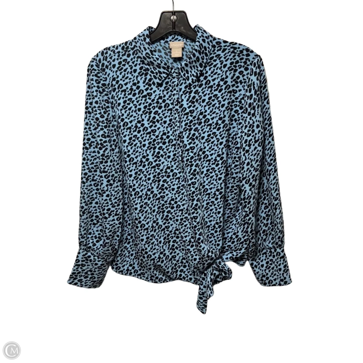 Top Long Sleeve By Chicos In Blue, Size: M