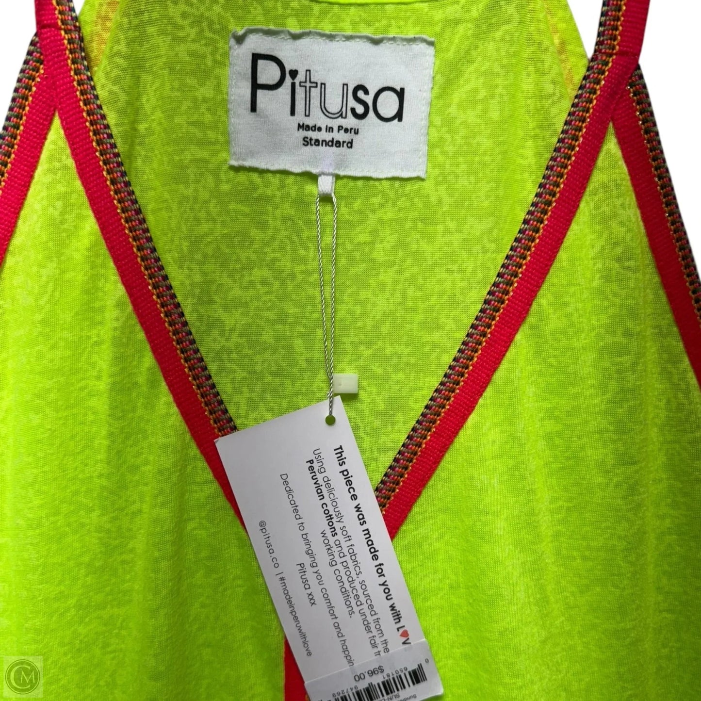 Inca Sun Dress By Pitusa In Chartreuse, Size: Osfm