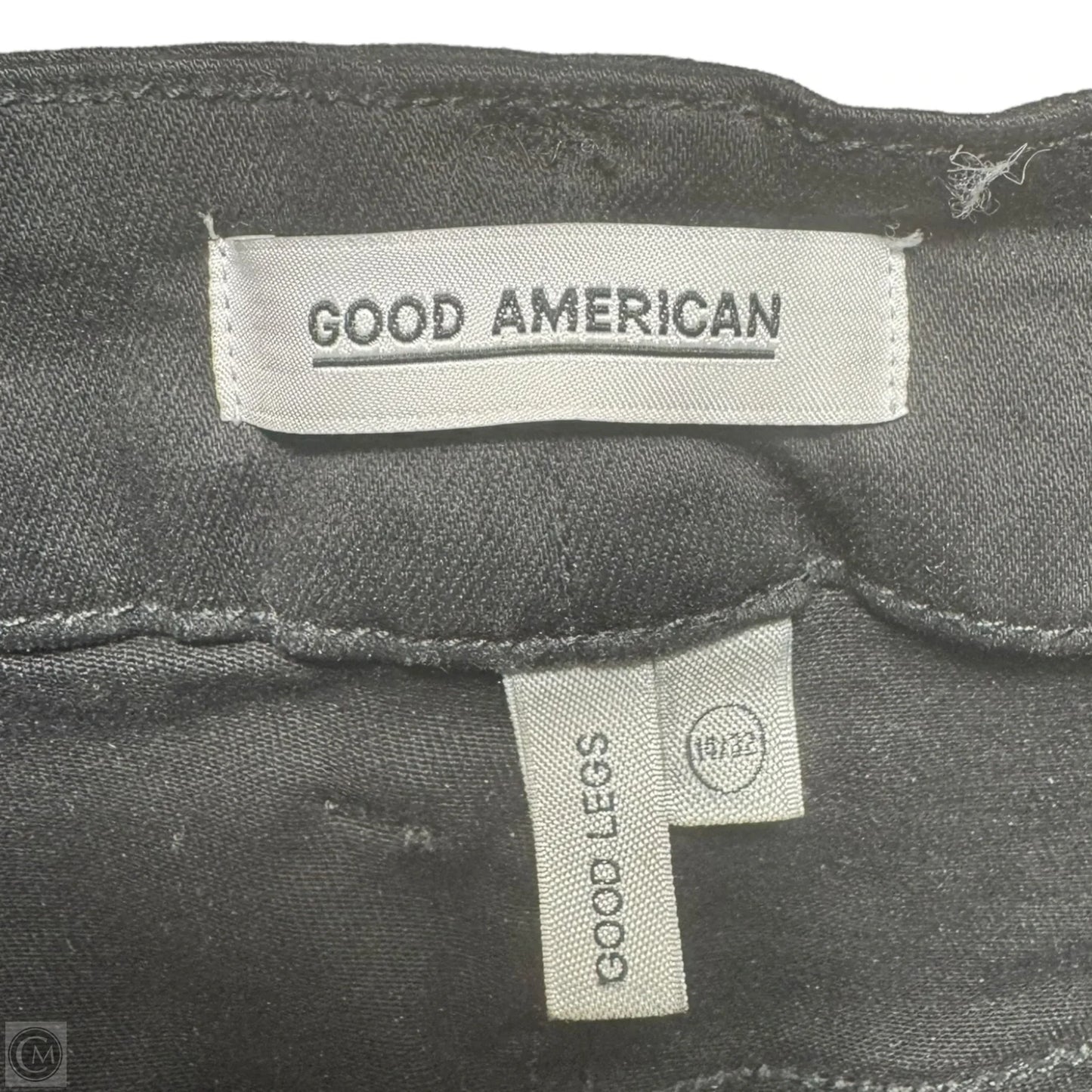 Jeans Skinny By Good American In Black Denim, Size: 14/32