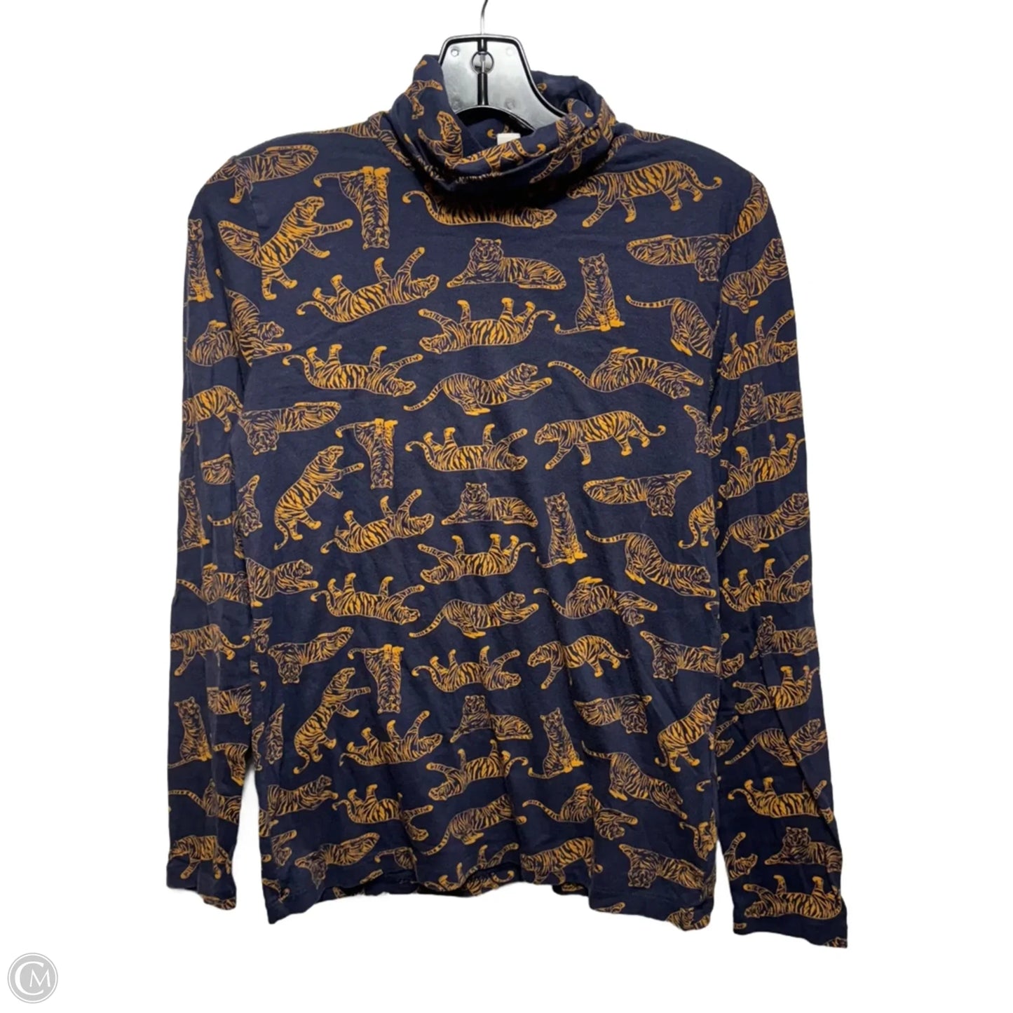 Tiger Top Long Sleeve By J. Crew In Animal Print, Size: S