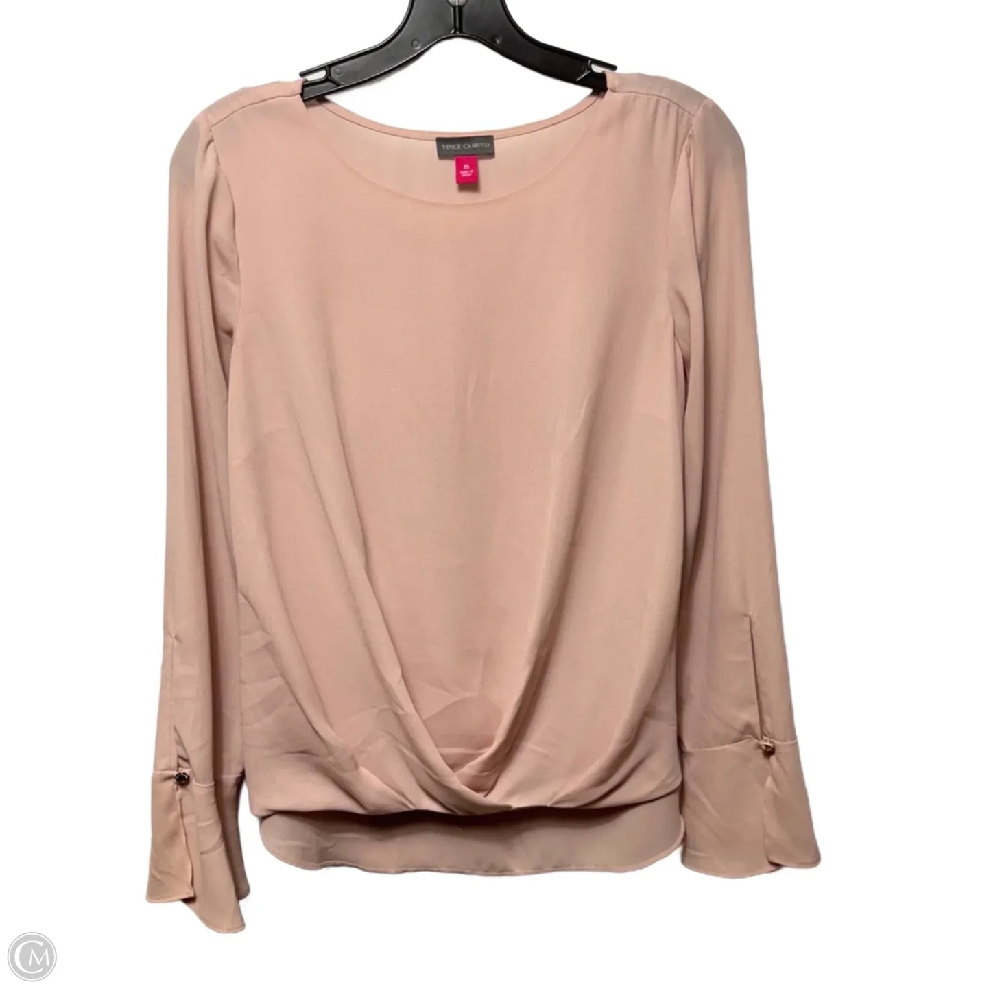 Top Long Sleeve By Vince Camuto In Peach, Size: Xs