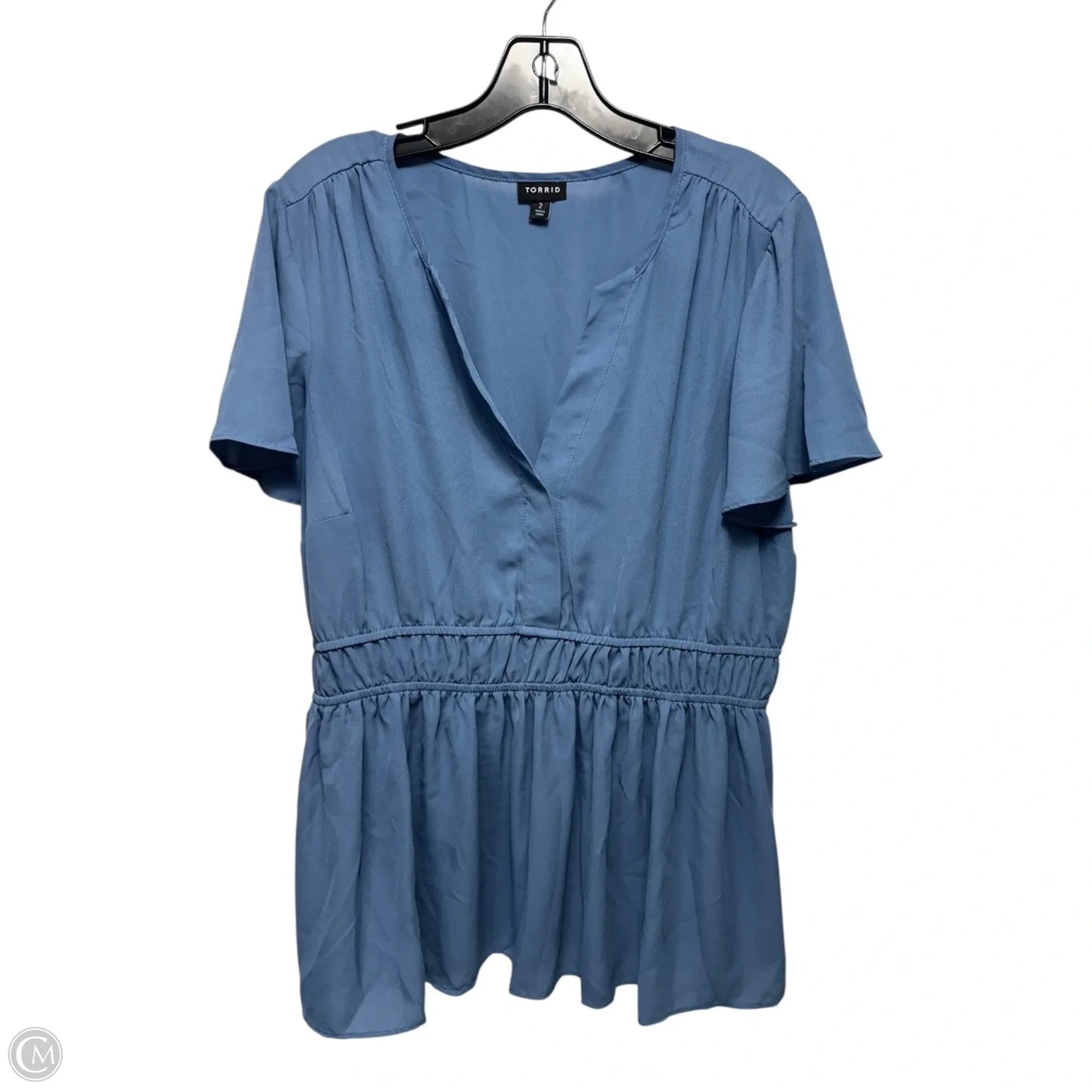 Top Short Sleeve By Torrid In Blue, Size: 2x
