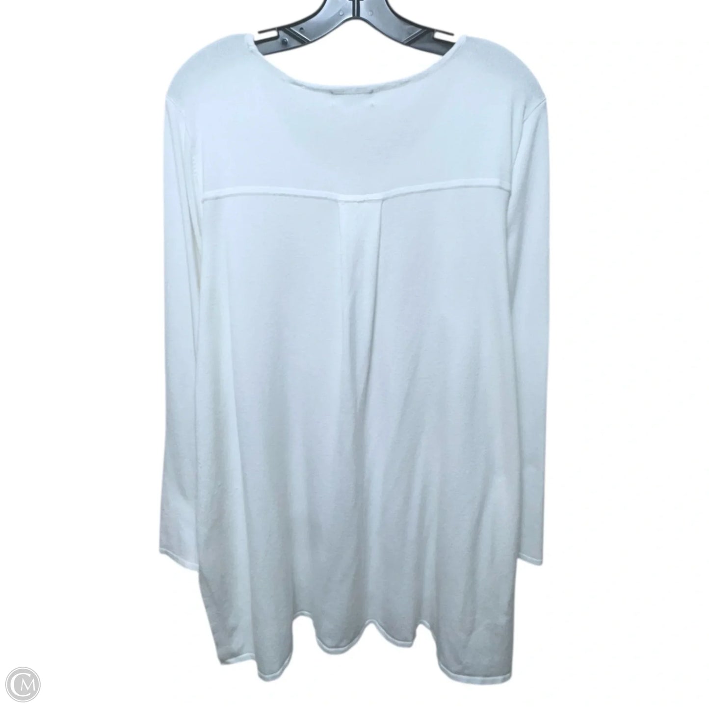 Top Long Sleeve By Tahari In White, Size: 1x