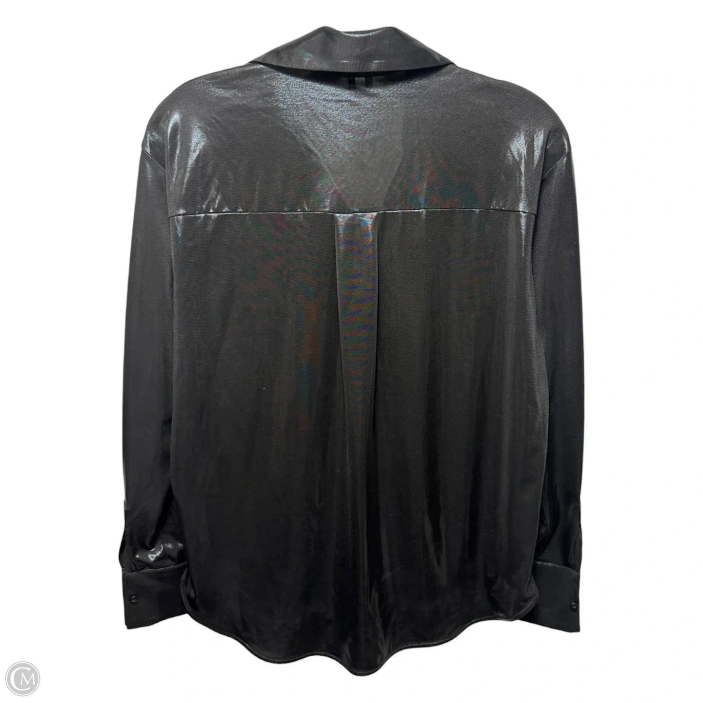 Metallic Sheer Top Long Sleeve By Anthropologie In Black, Size: Xxs