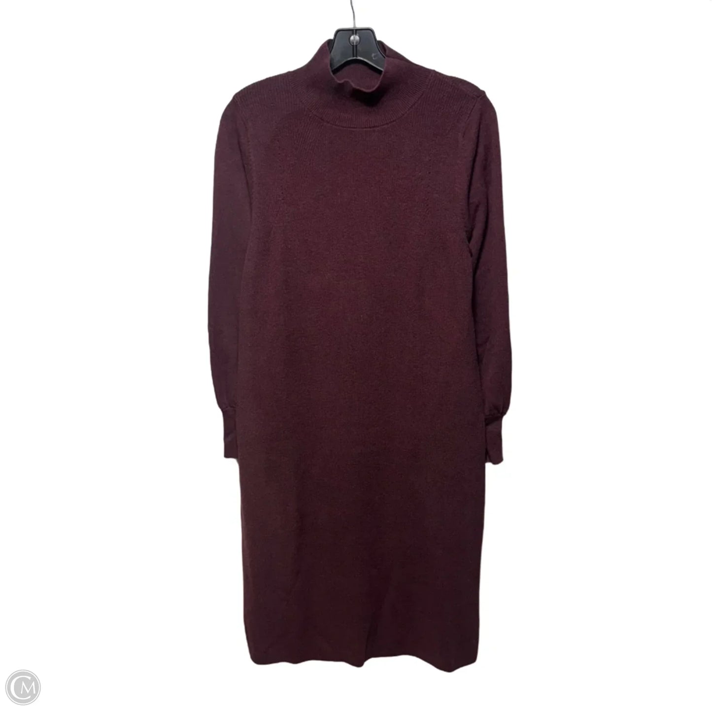 Dress Sweater By Banana Republic In Maroon, Size: M