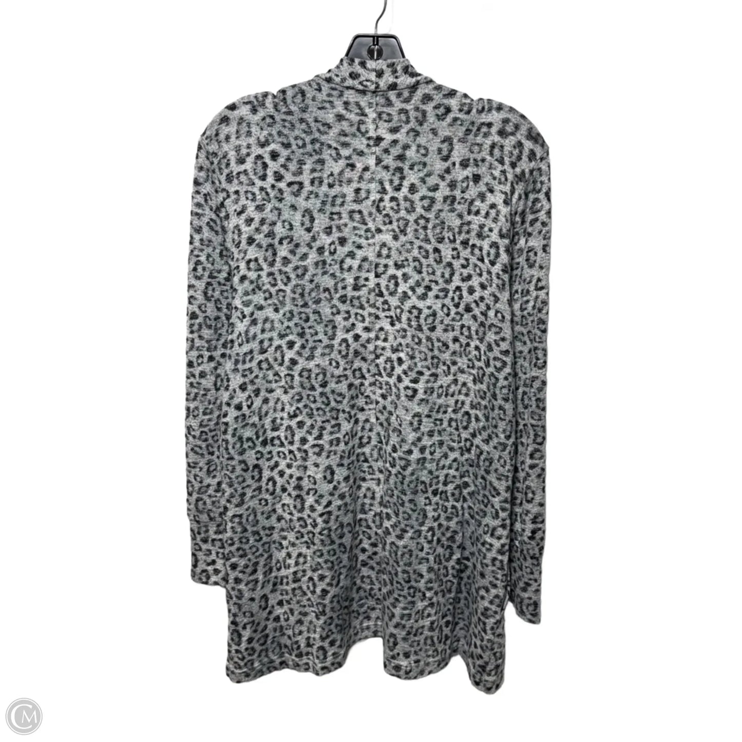 Sweater Cardigan By Chicos In Animal Print, Size: 12/14