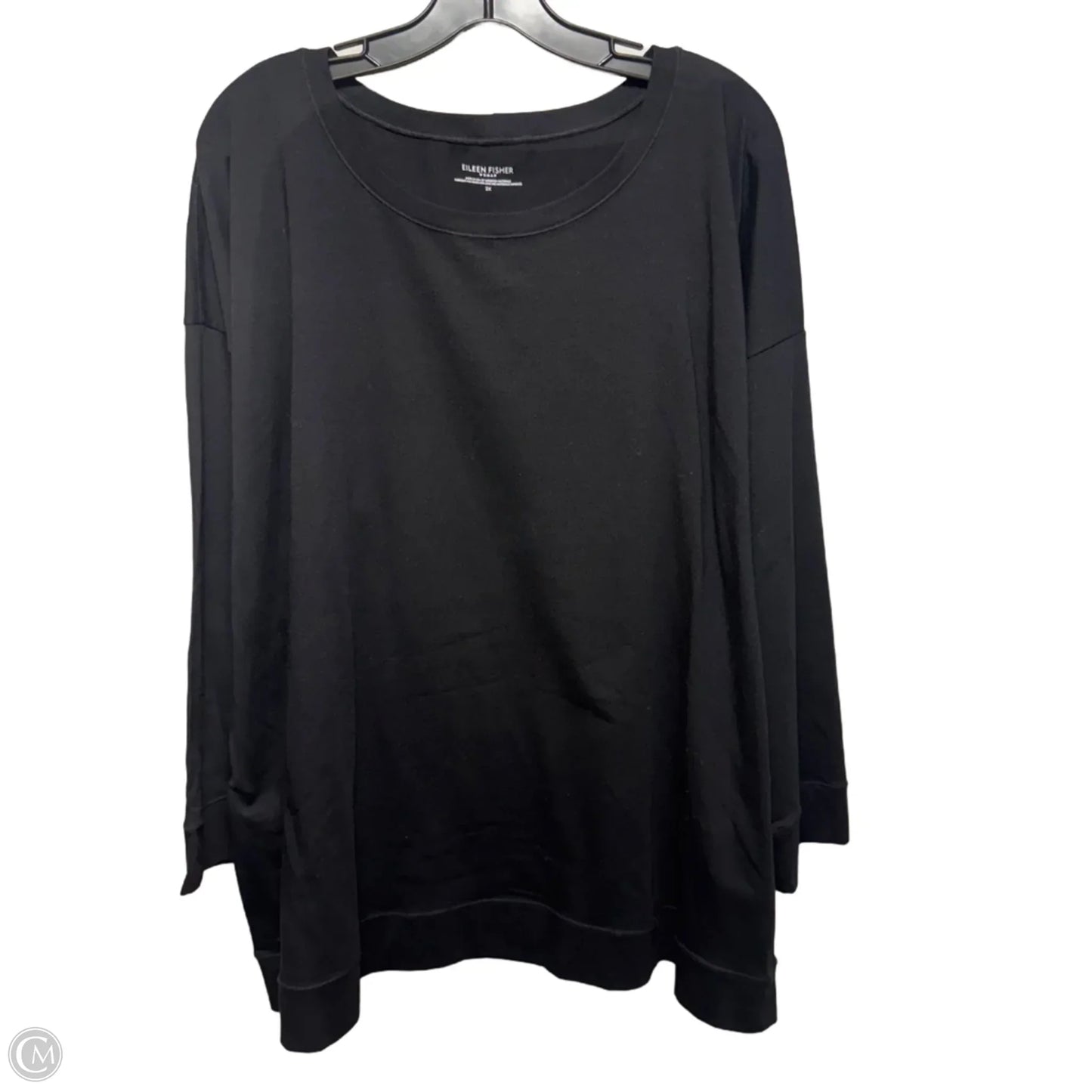 Top Long Sleeve By Eileen Fisher In Black, Size: 2x