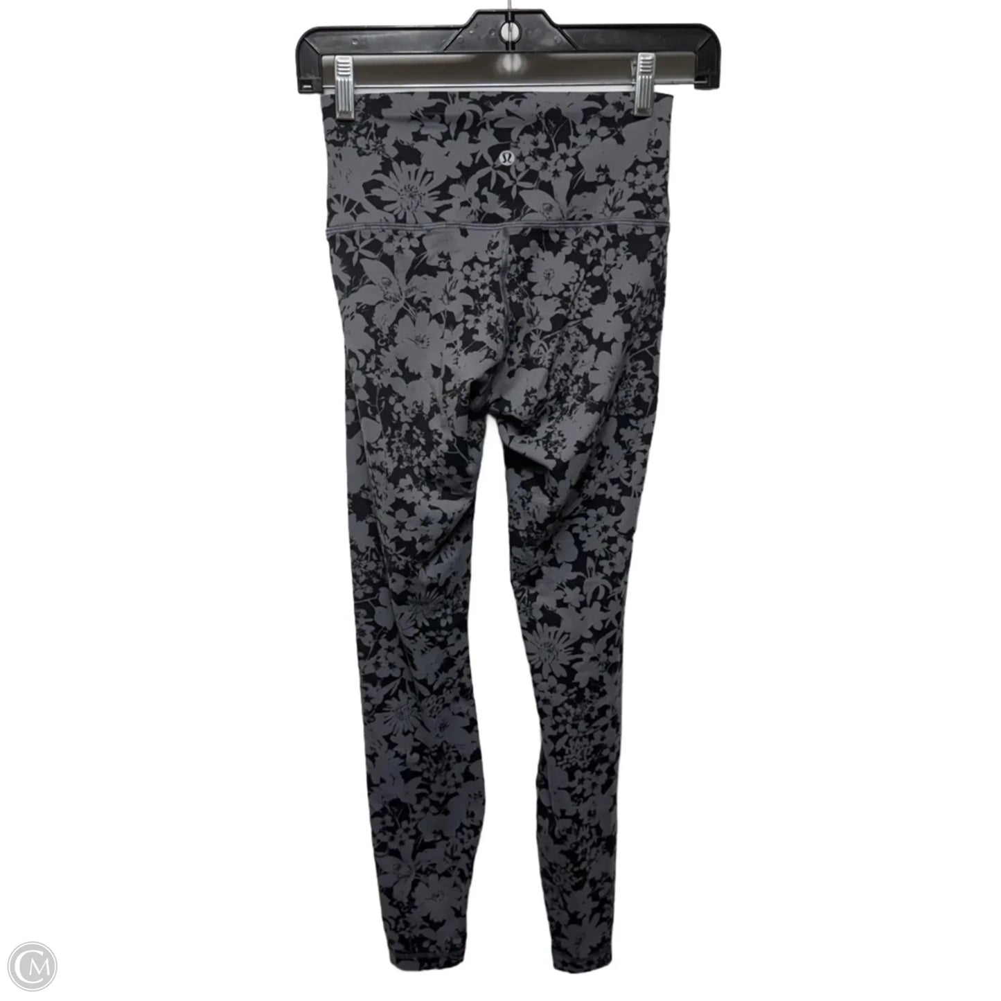 Athletic Leggings By Lululemon In Black & Grey, Size: 4