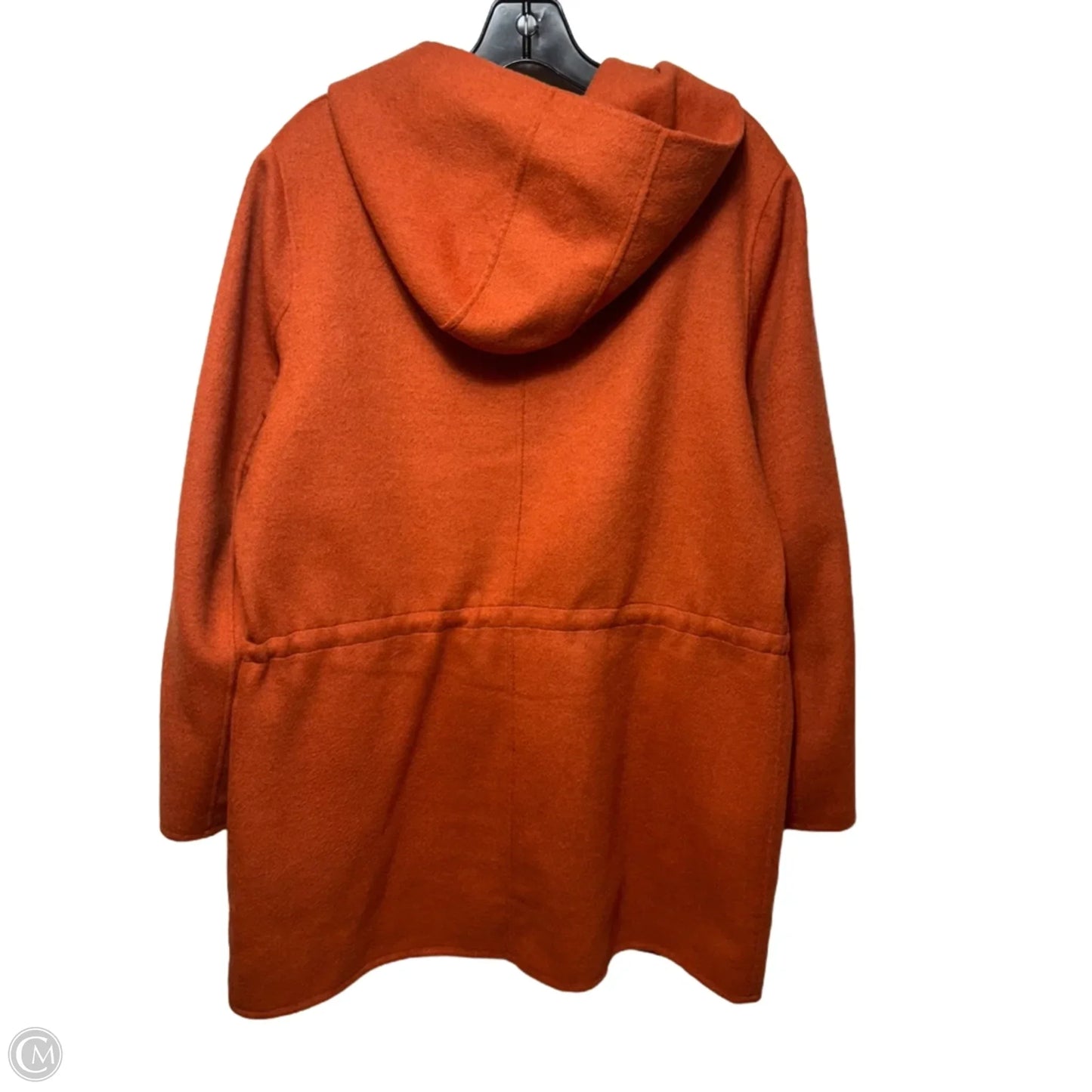 Double-Faced Hooded Boiled Wool Coat By J. Jill In Rust, Size: L