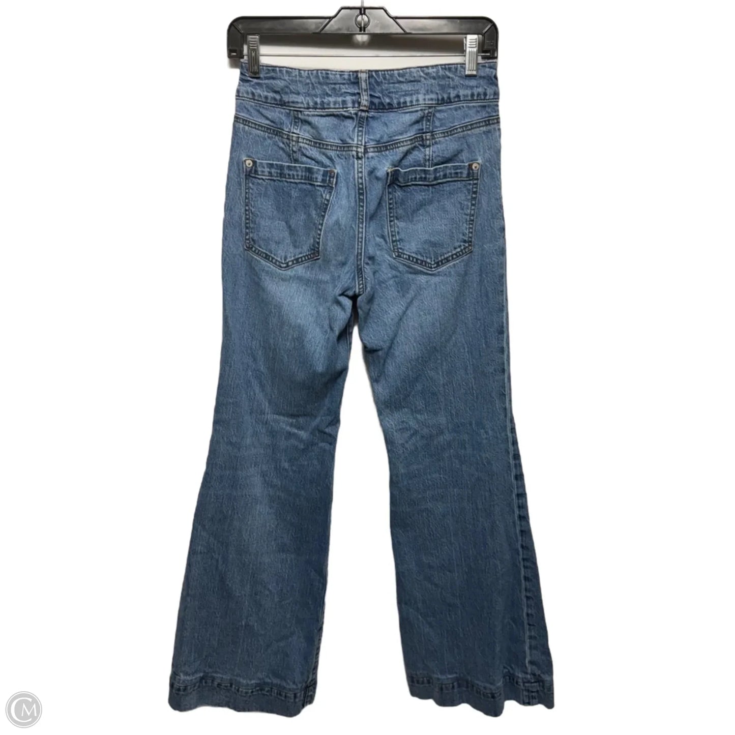 Retro High Rise Flared Jeans By Pilcro In Blue Denim, Size: 4