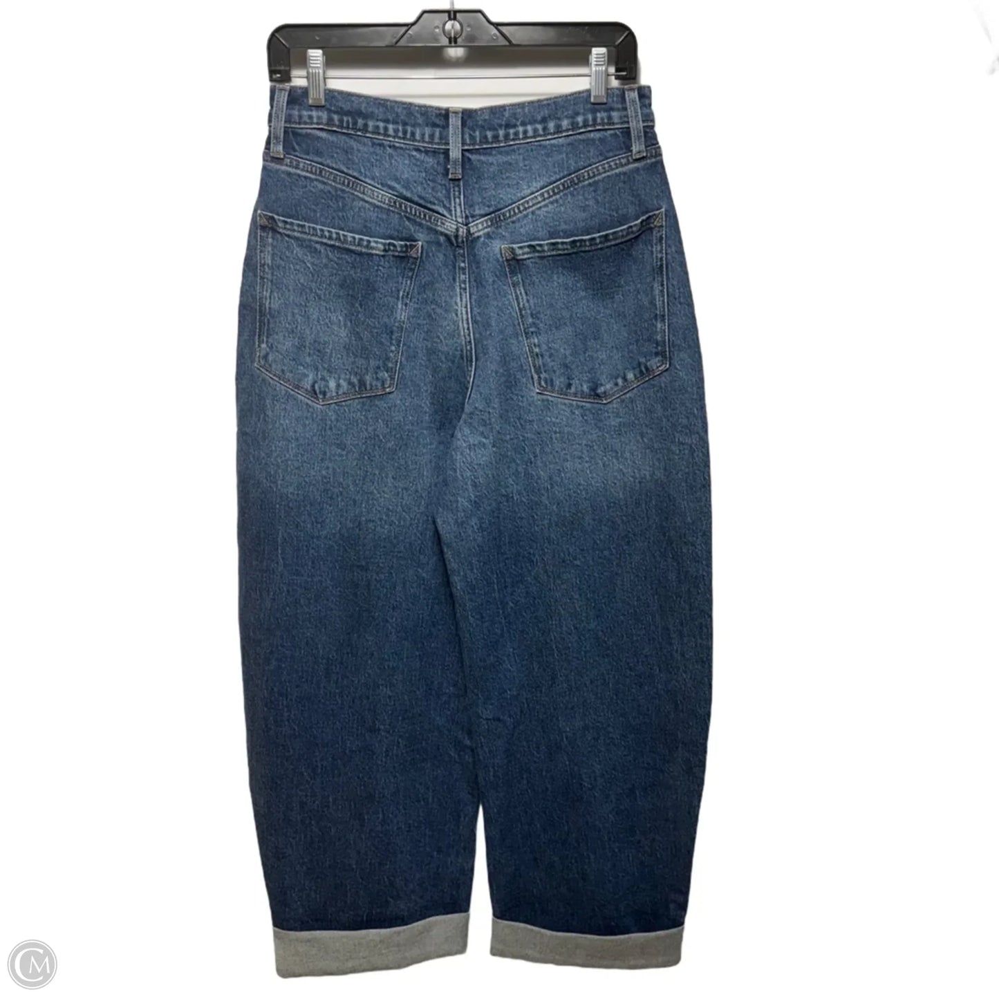 High Rise Cuffed Balloon Jeans Wide Leg By Ana In Blue Denim, Size: 6