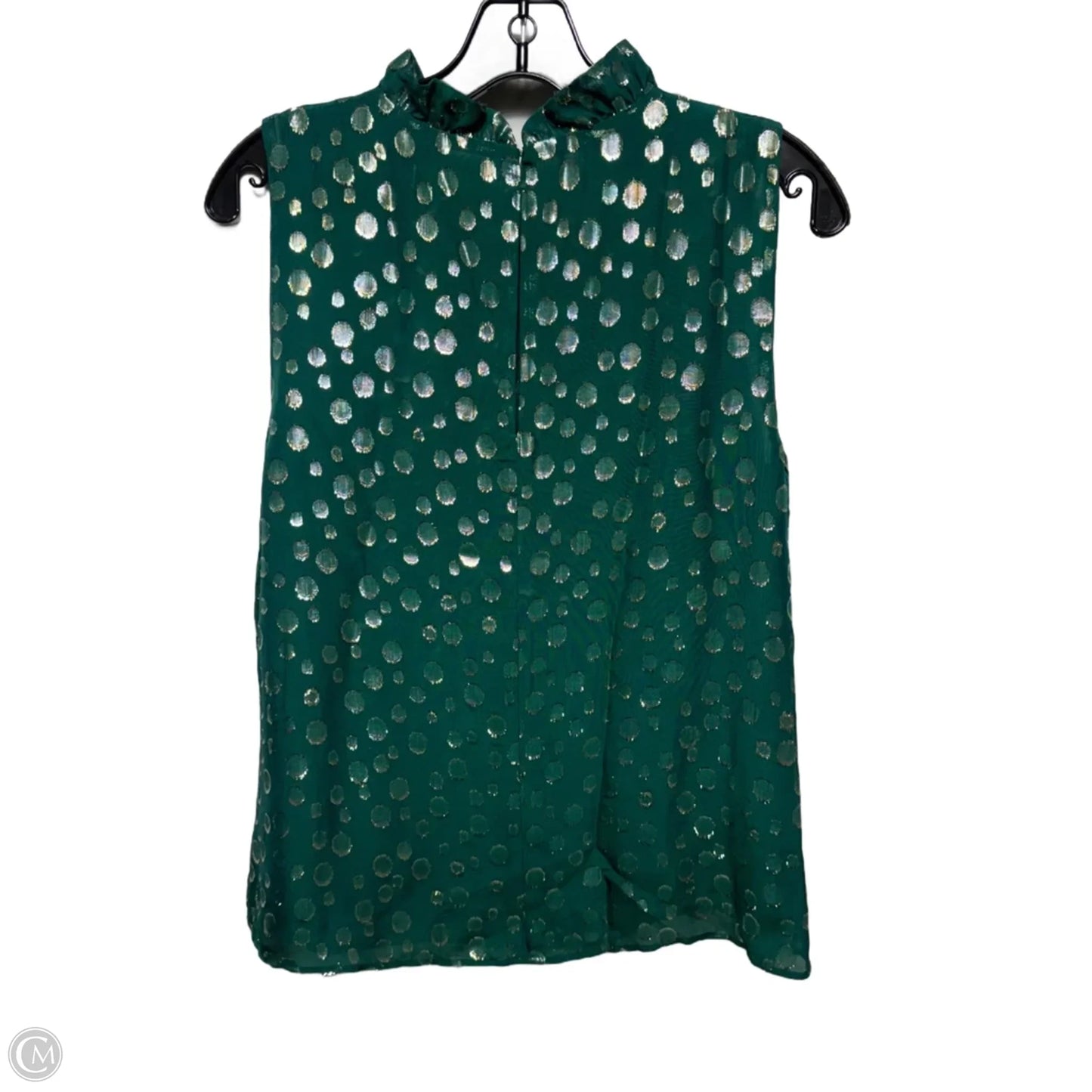 Rayalynne Silk Top Designer By Lilly Pulitzer Villa Green Silk Bubbly Clip, Size: S
