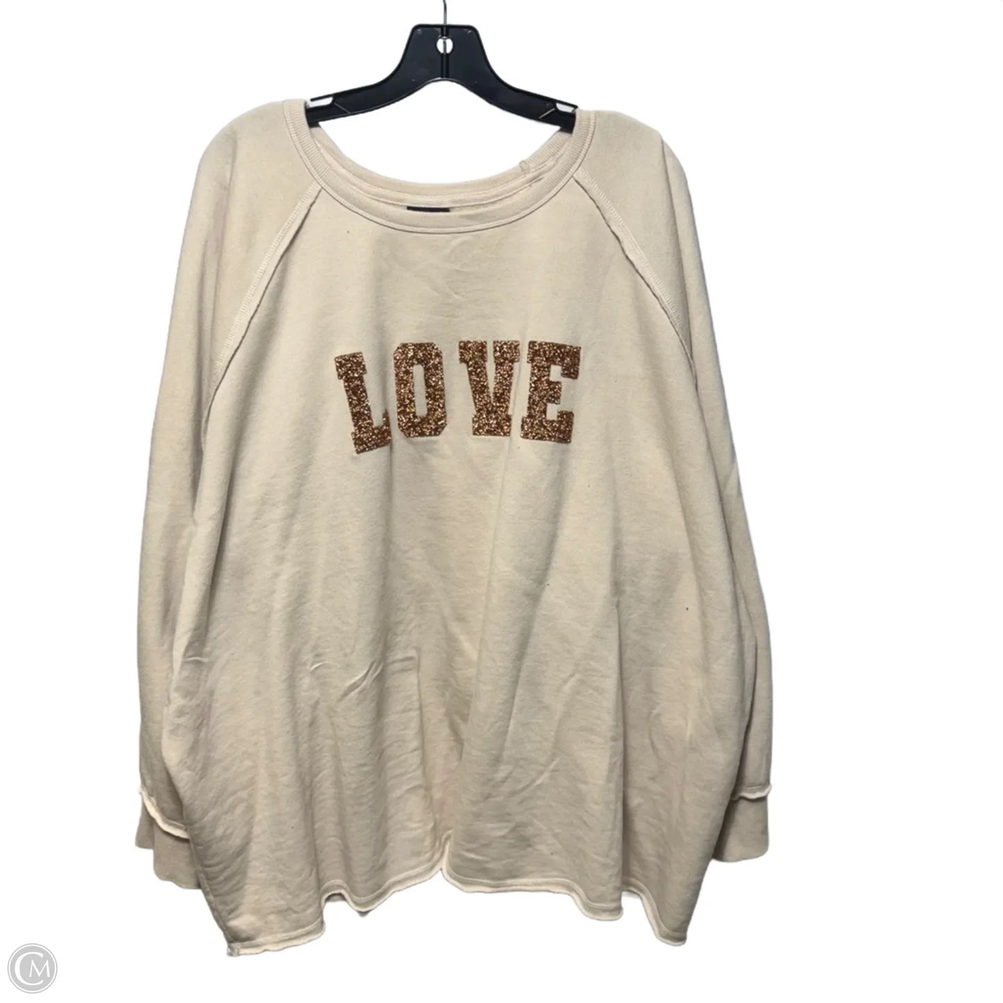 Love Top Long Sleeve By Torrid In Cream, Size: 5