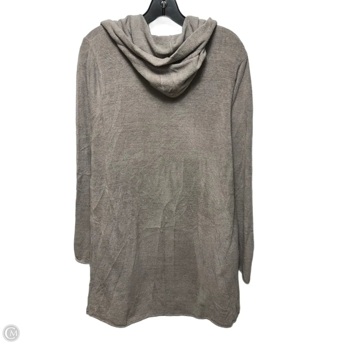 Hooded Sweater Cardigan By Barefoot Dreams In Taupe, Size: L