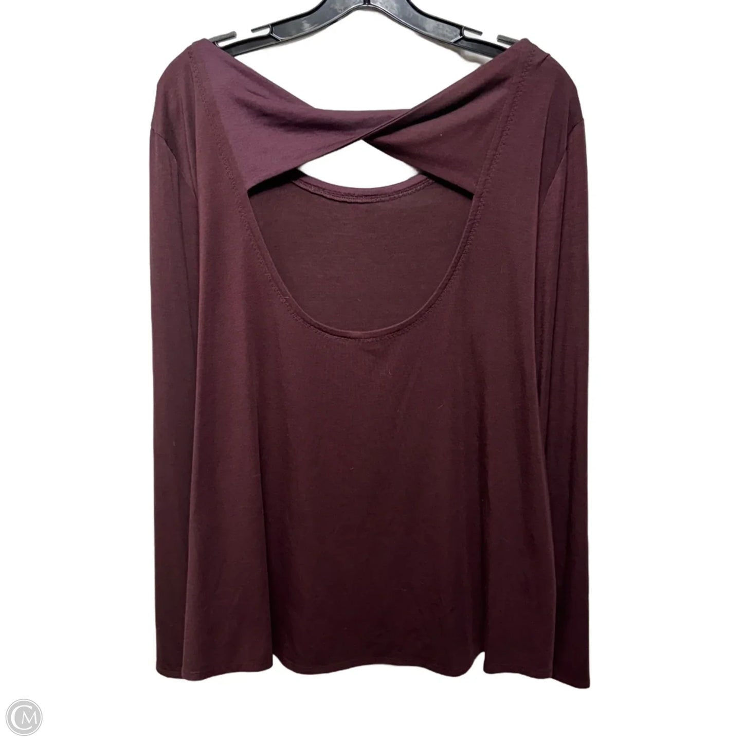 Athletic Top Long Sleeve Crewneck By Athleta In Maroon, Size: Xl