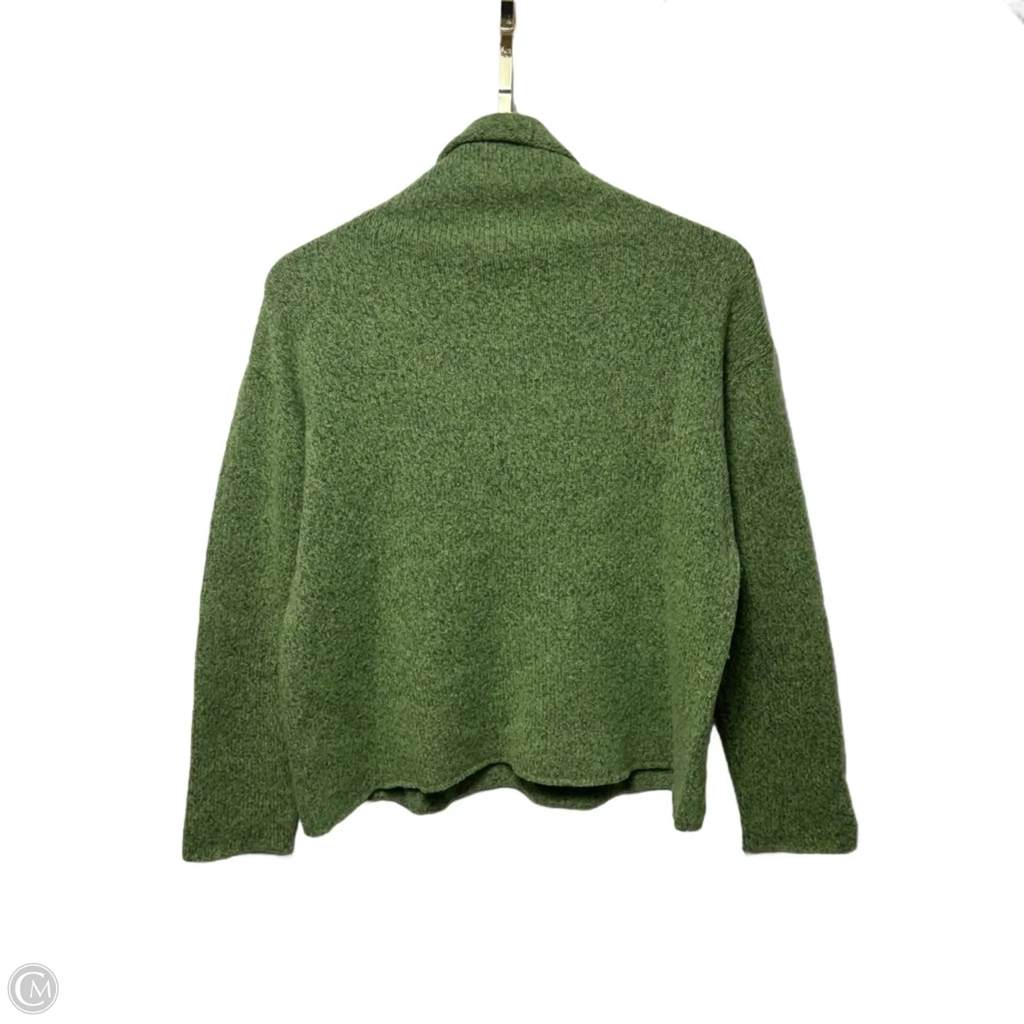 Merino Wool Blend Sweater By Eileen Fisher In Green, Size: M Petite
