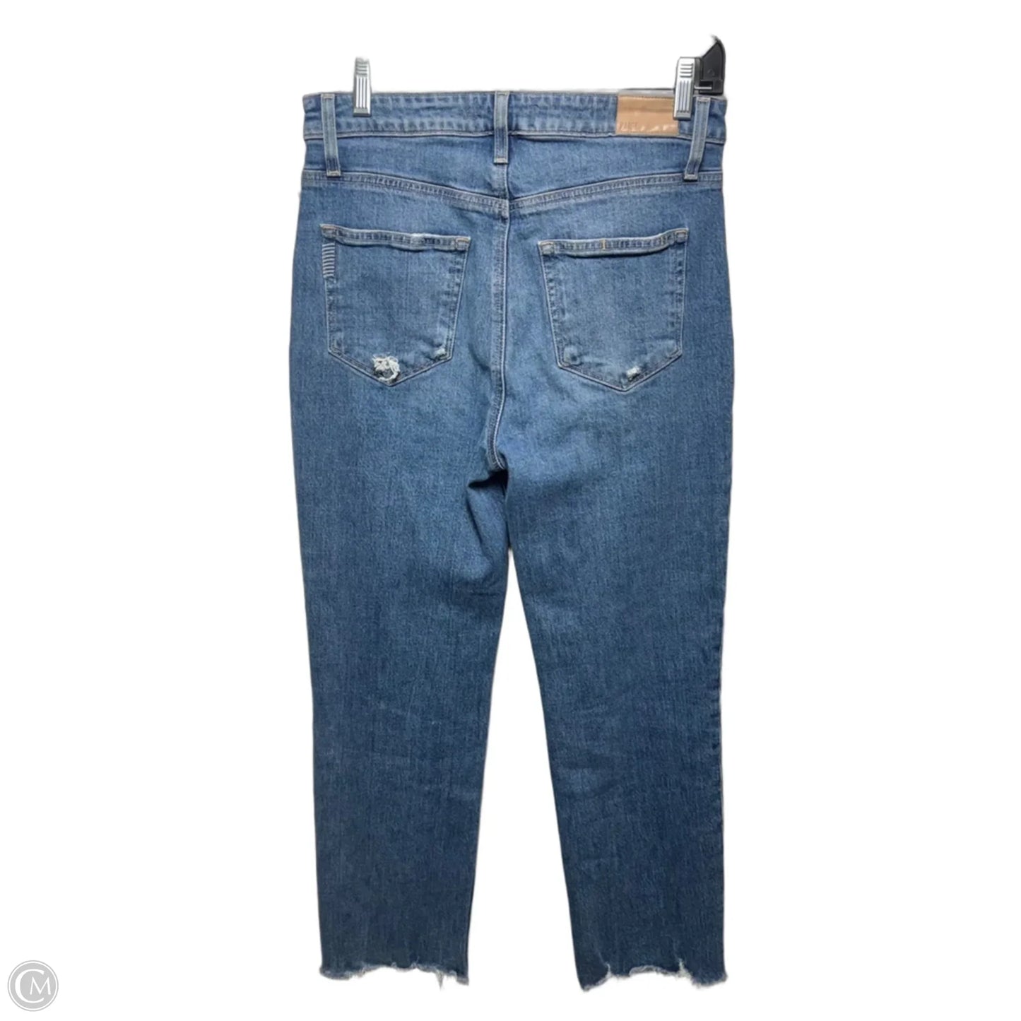 Distressed Jeans Cropped By Paige In Blue Denim, Size: 6/28