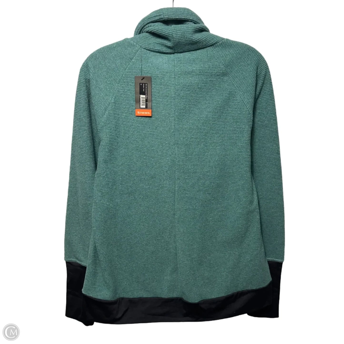 Athletic Top Long Sleeve Collar By Simms In Teal, Size: M