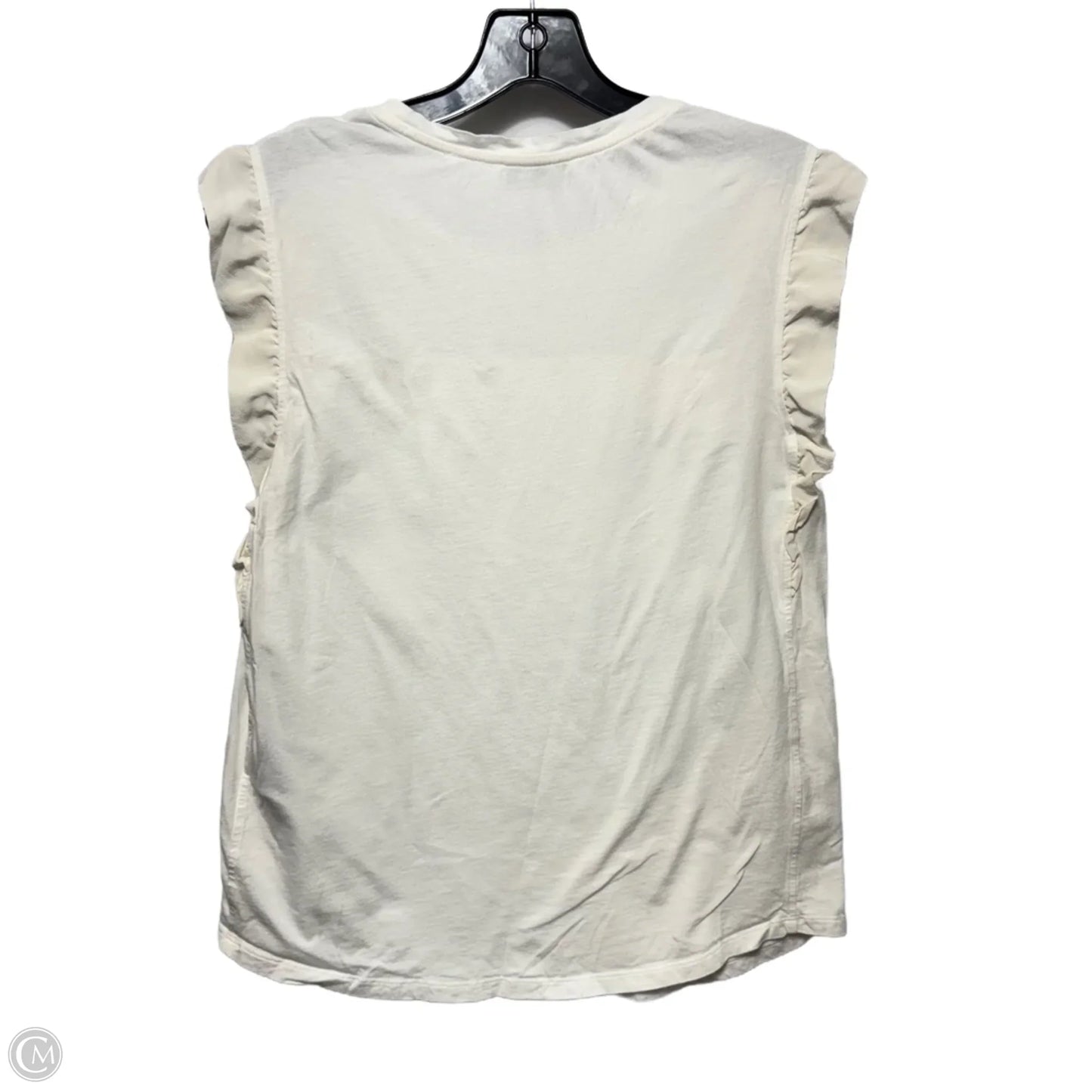 Top Short Sleeve By Sandro In Cream, Size: S