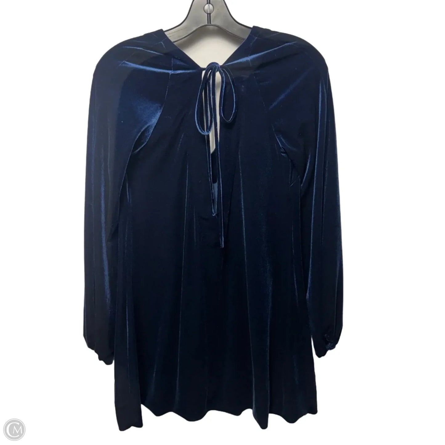 Velvet Top Long Sleeve By Free People In Blue, Size: Xs
