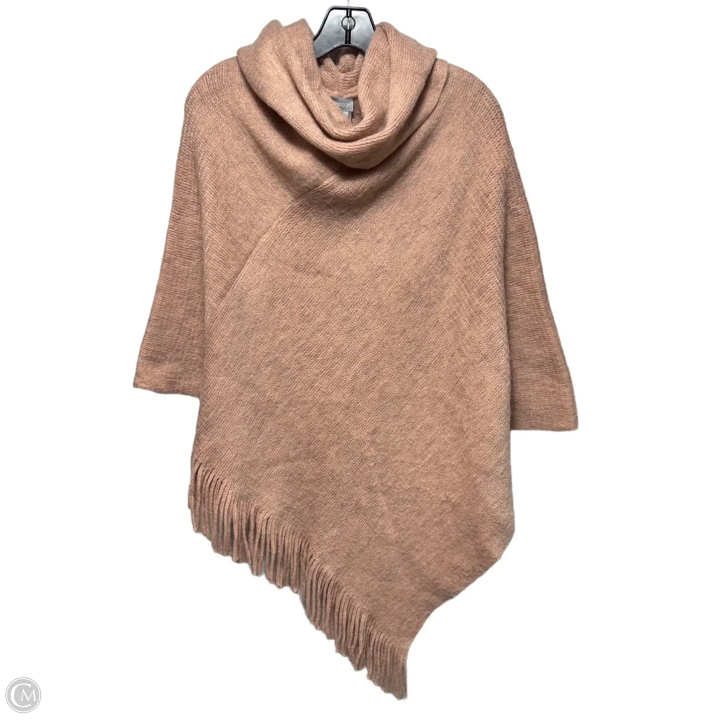 Metallic Poncho By Chicos In Pink, Size: Osfm