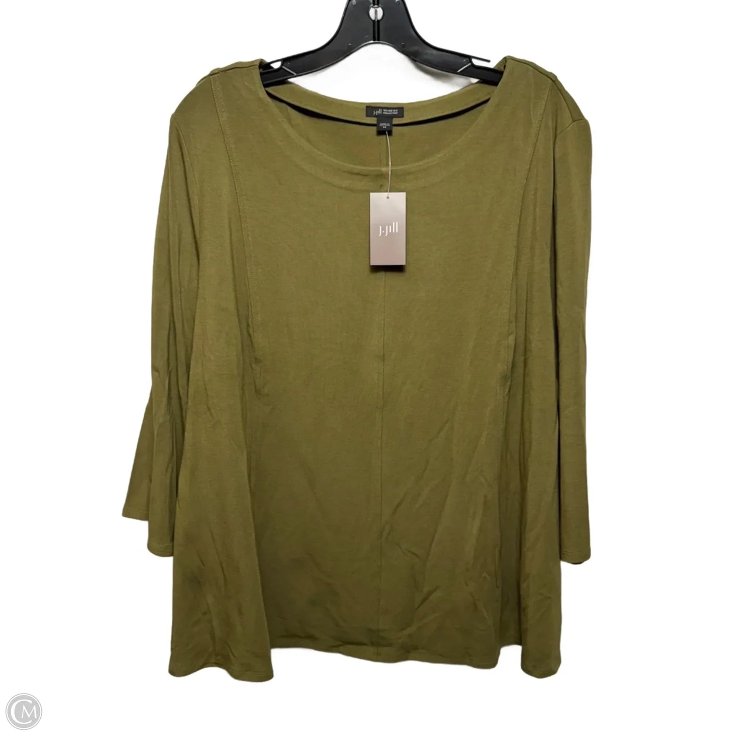 Top Long Sleeve By J. Jill In Green, Size: 2x