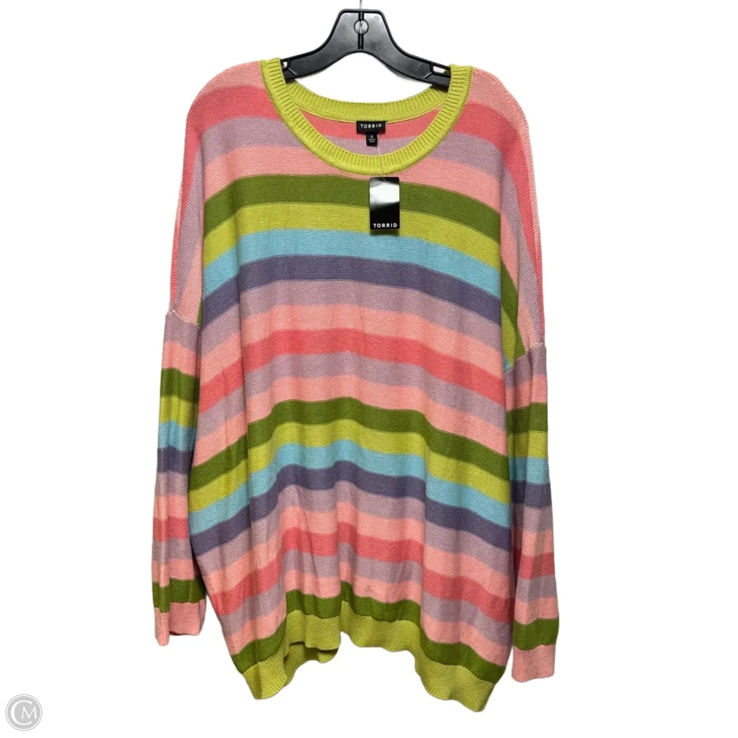 Sweater By Torrid In Striped Pattern, Size: 6X