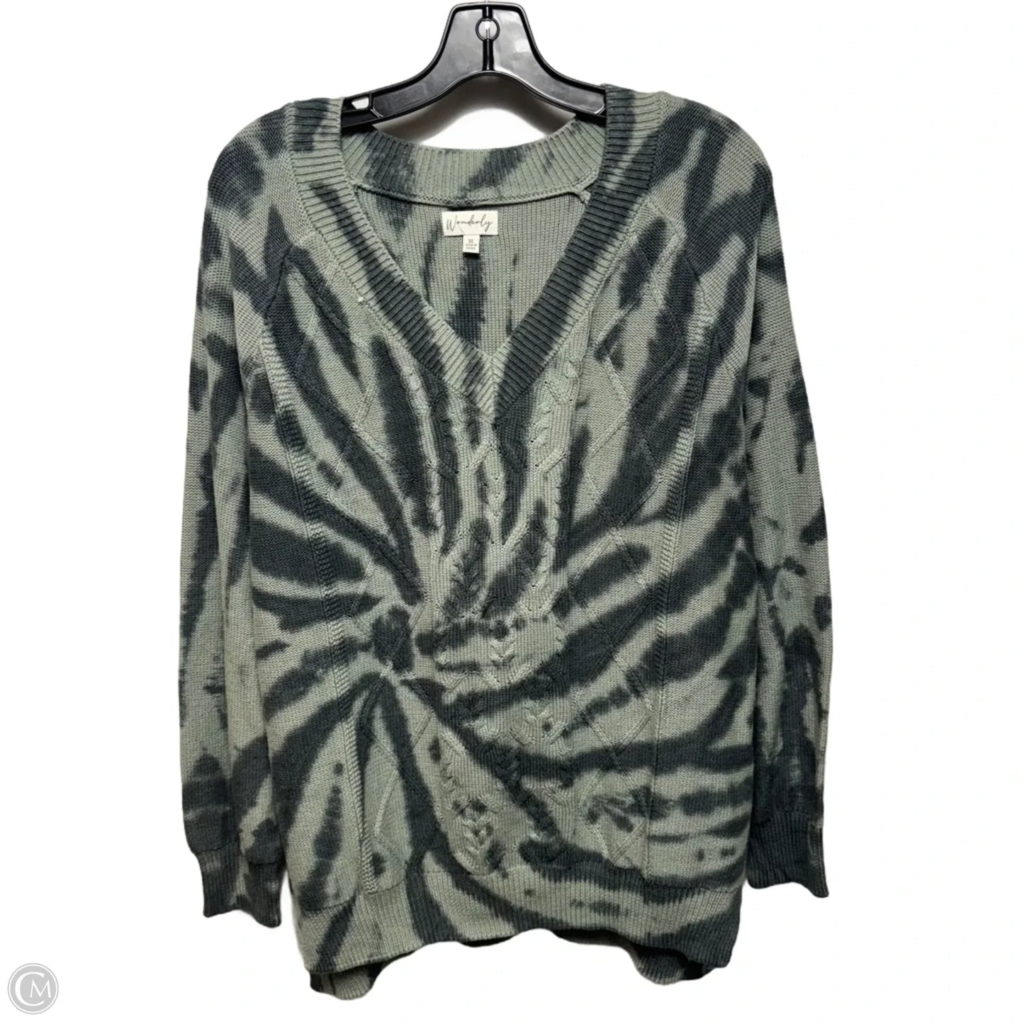 Sweater By Wonderly In Tie Dye Print, Size: Xl