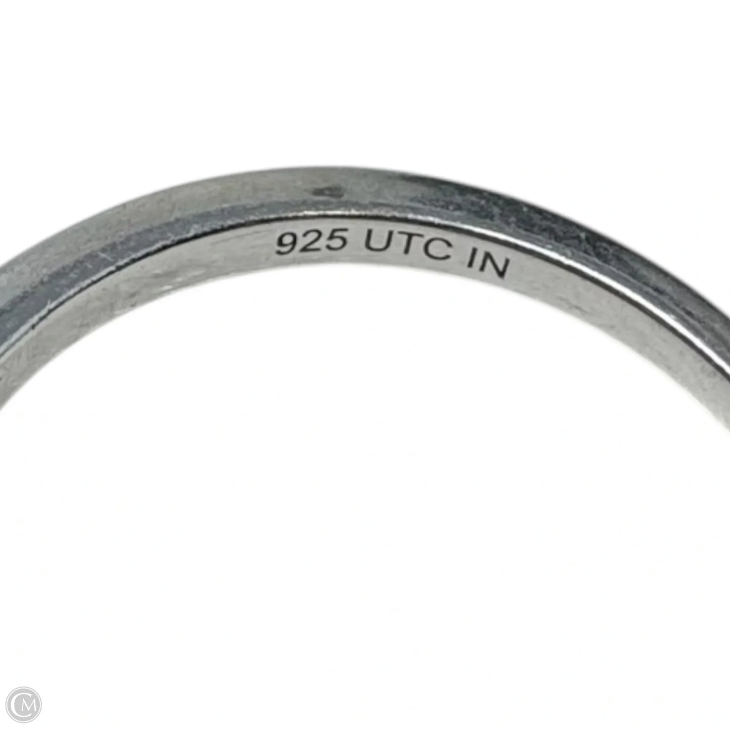 Black Faceted Gem Ring Sterling Silver, Size: 8